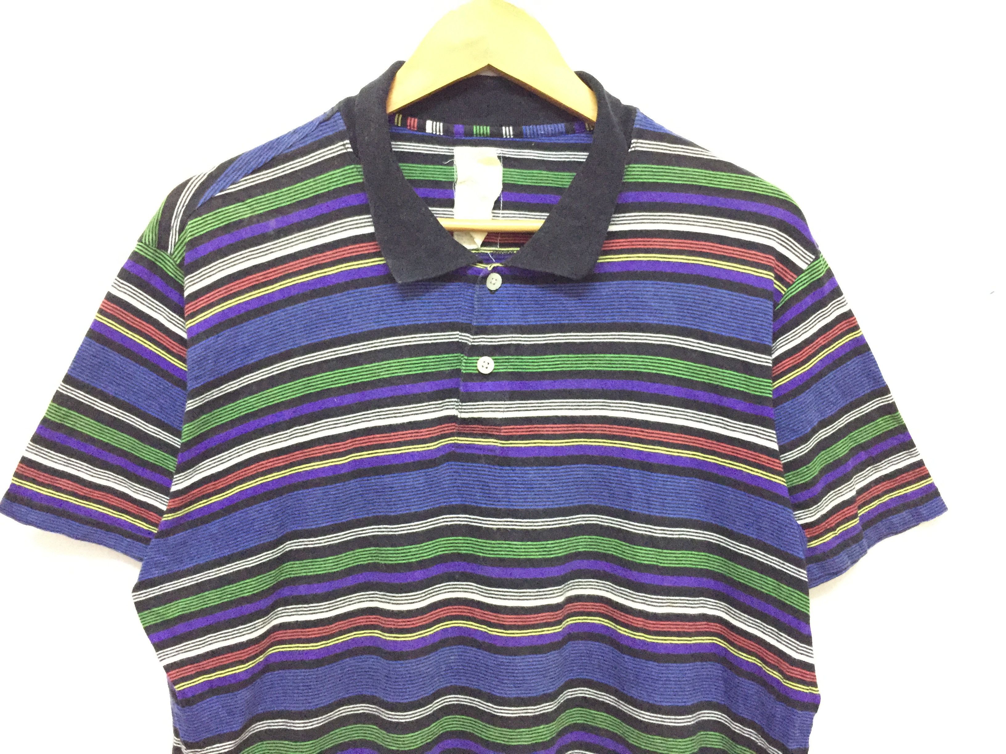 Wtaps SS01 rainbow stripe polo Size US S / EU 44-46 / 1 - 3 Thumbnail