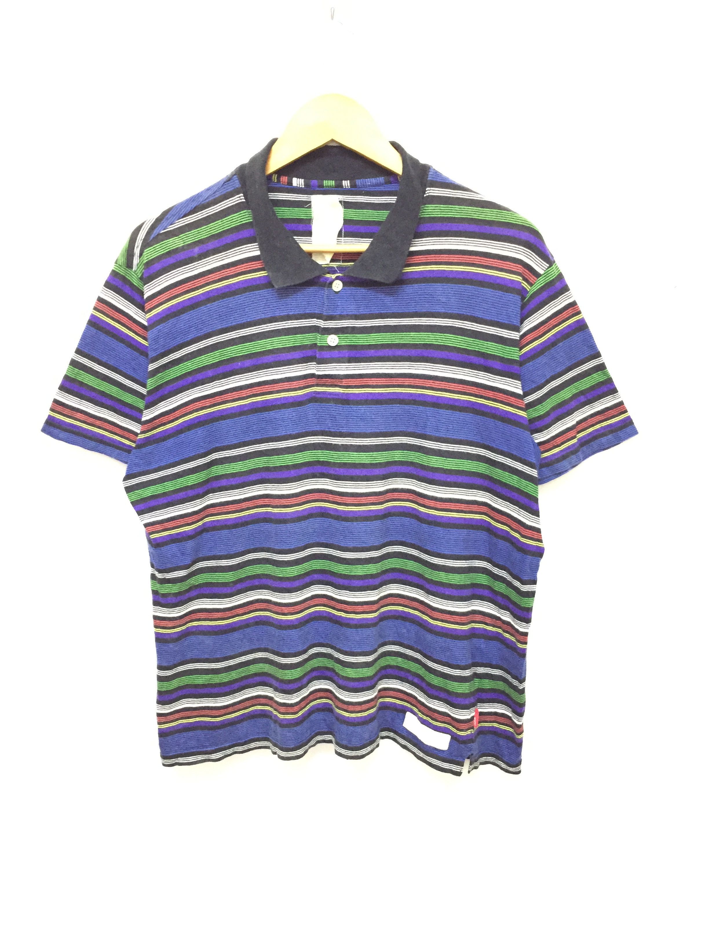 Wtaps SS01 rainbow stripe polo Size US S / EU 44-46 / 1 - 2 Thumbnail