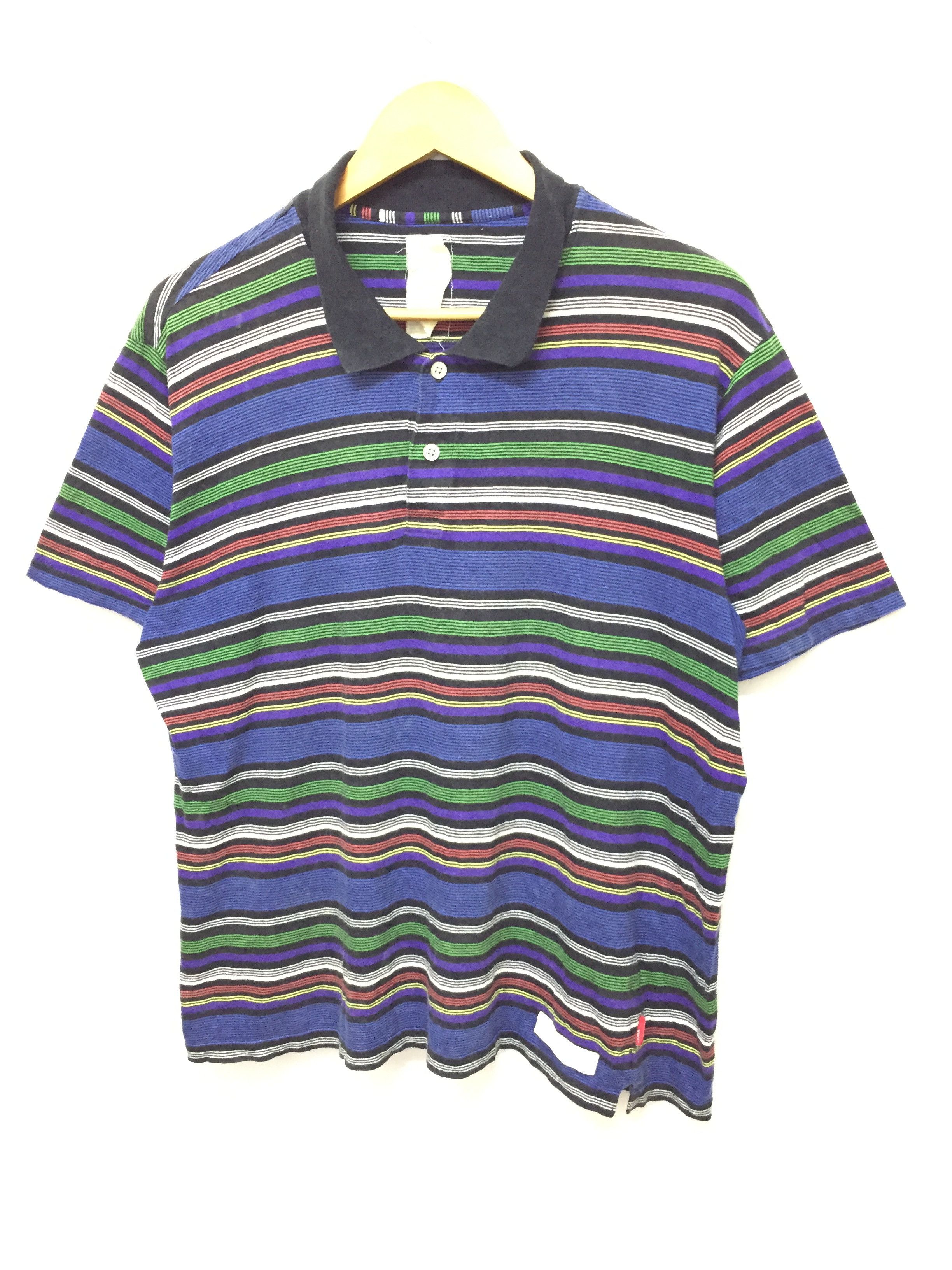 Wtaps SS01 rainbow stripe polo Size US S / EU 44-46 / 1 - 1 Thumbnail