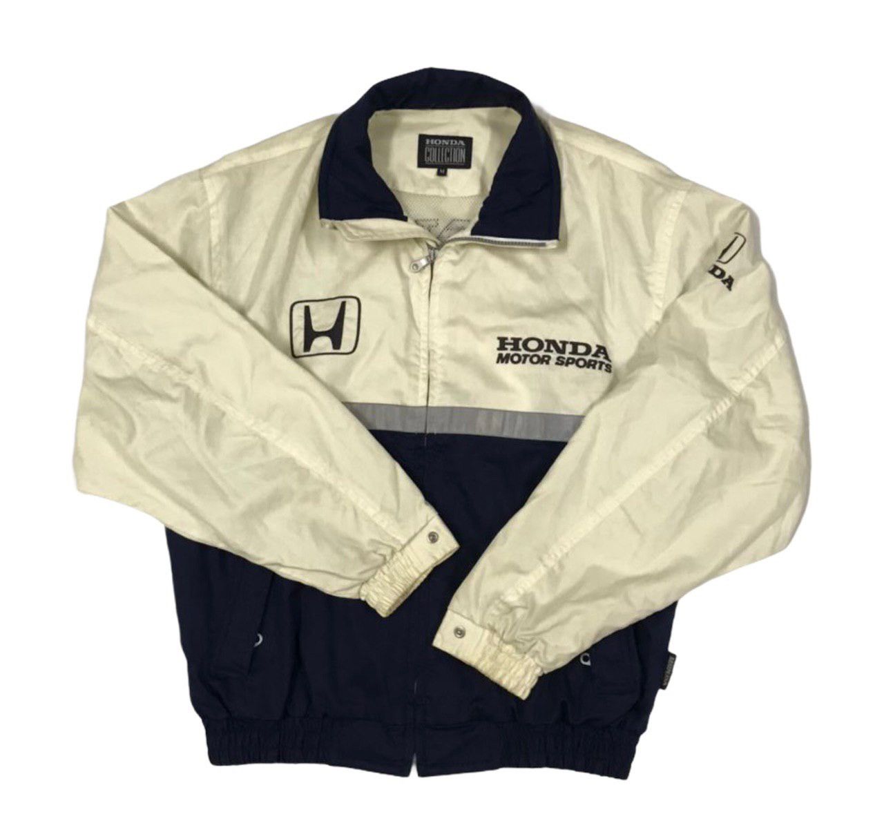 image of Vintage Honda Collection Honda Motor Sports Bomber Jacket in White, Men's (Size Medium)