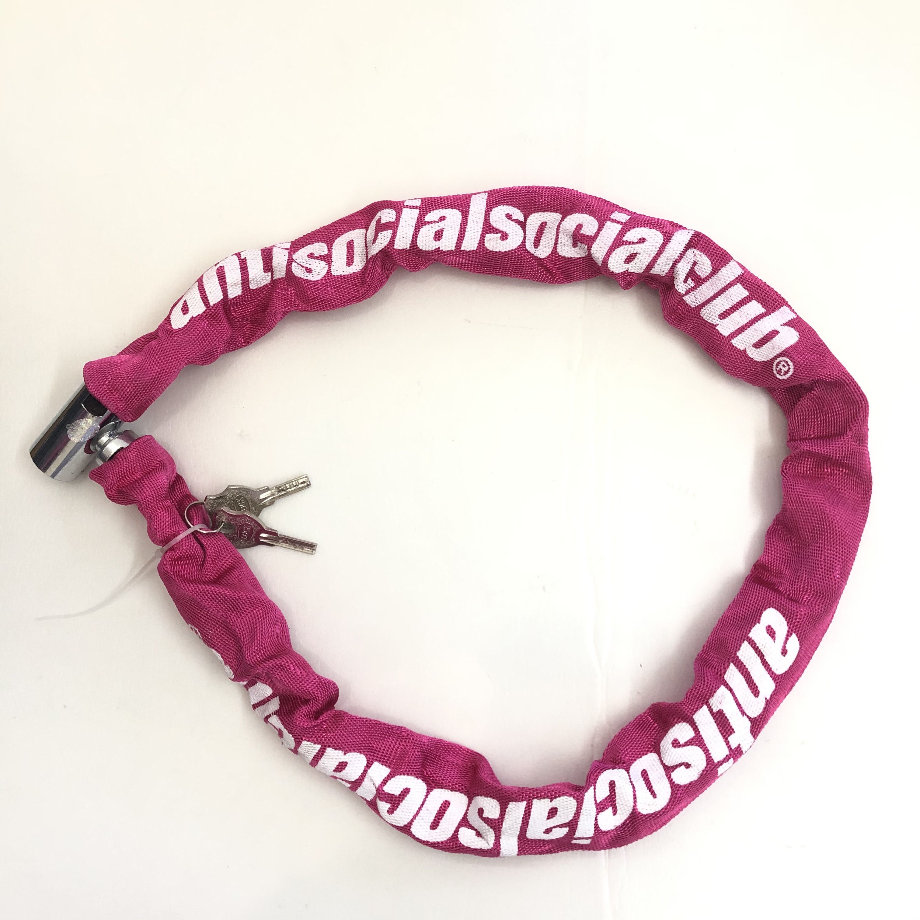 Anti Social Social Club DS White ASSC Skid Pink bike Lock FTP FOG CDG BAPE KITH KAWS Size ONE SIZE - 3 Thumbnail