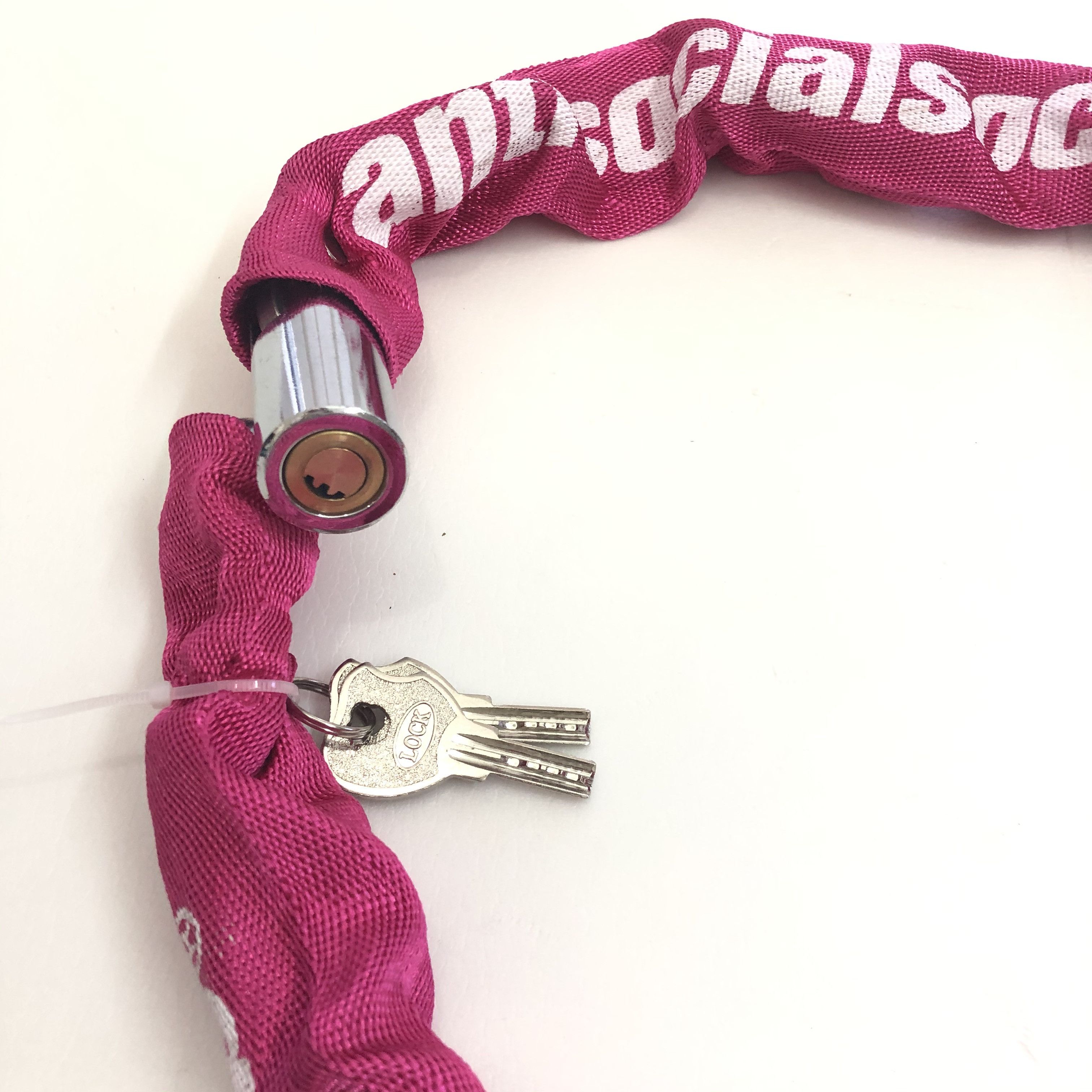 Anti Social Social Club DS White ASSC Skid Pink bike Lock FTP FOG CDG BAPE KITH KAWS Size ONE SIZE - 2 Thumbnail