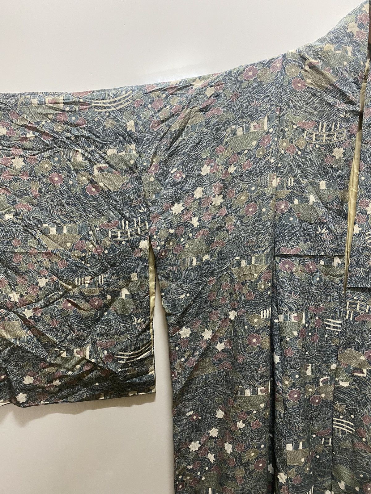 Japanese Brand Vintage 90s kimono robe floral flower design k5 Size US L / EU 52-54 / 3 - 3 Thumbnail