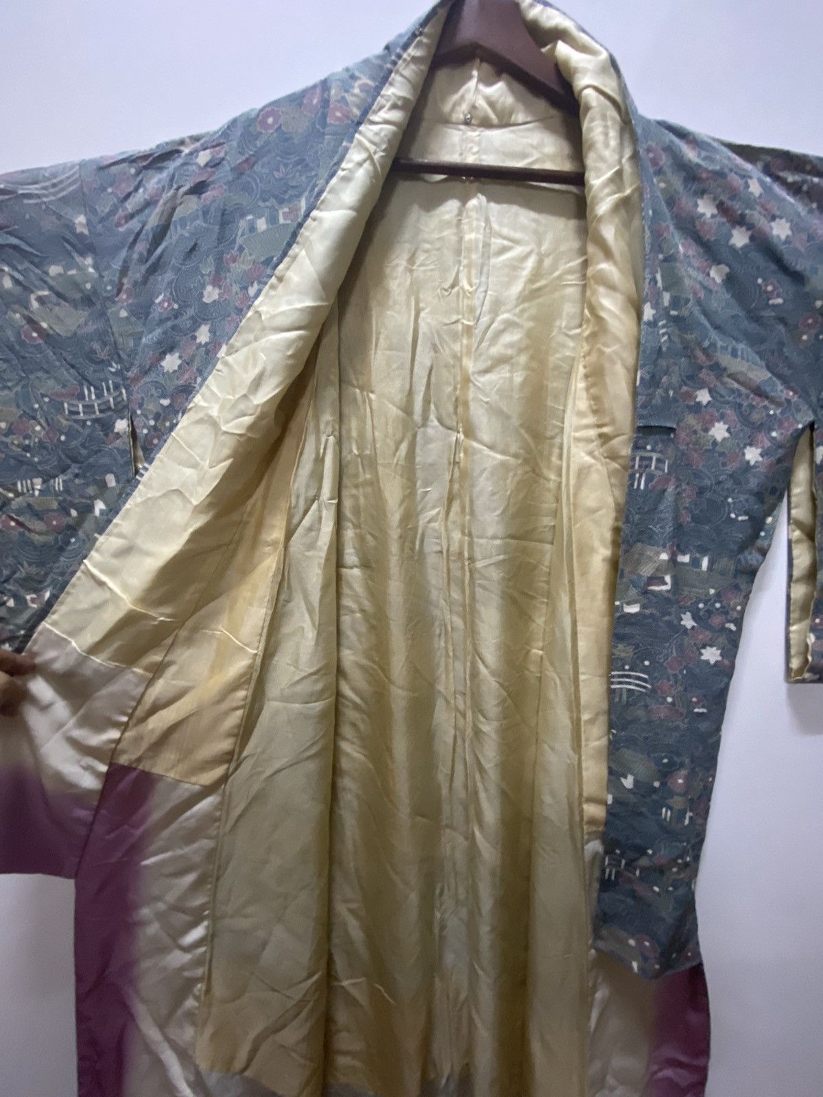Japanese Brand Vintage 90s kimono robe floral flower design k5 Size US L / EU 52-54 / 3 - 4 Thumbnail