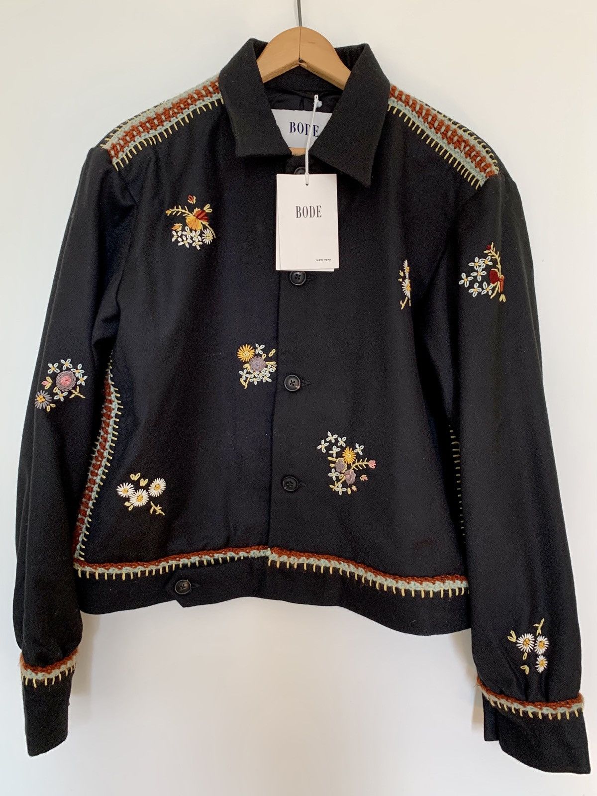 Bode Bode Crocheted Cropped Jacket S/M | Grailed