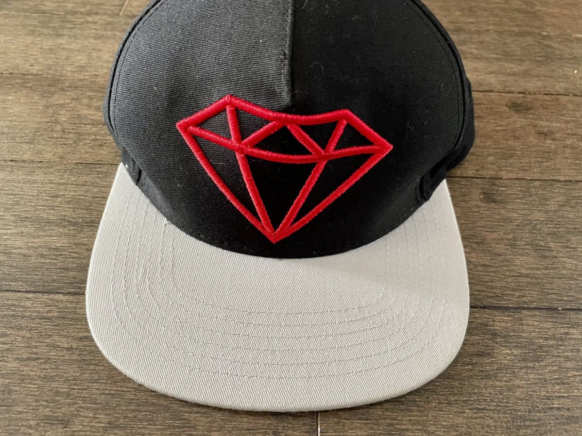 Diamond Supply Co. Diamond Supply Co. Snapback Hat Baseball Cap Black Red Size ONE SIZE - 2 Thumbnail