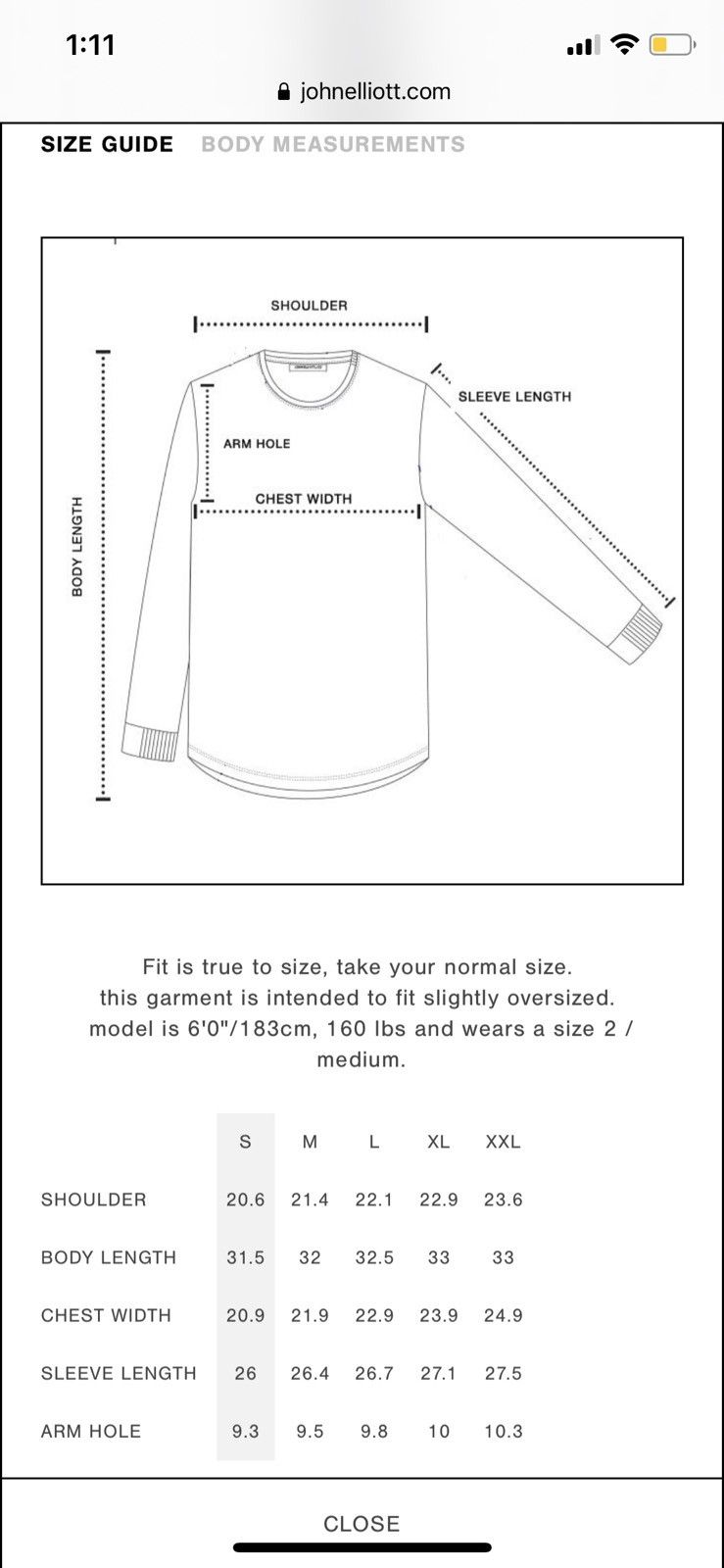 John Elliott LS Classic Curve Tee in Oak Size US M / EU 48-50 / 2 - 3 Thumbnail