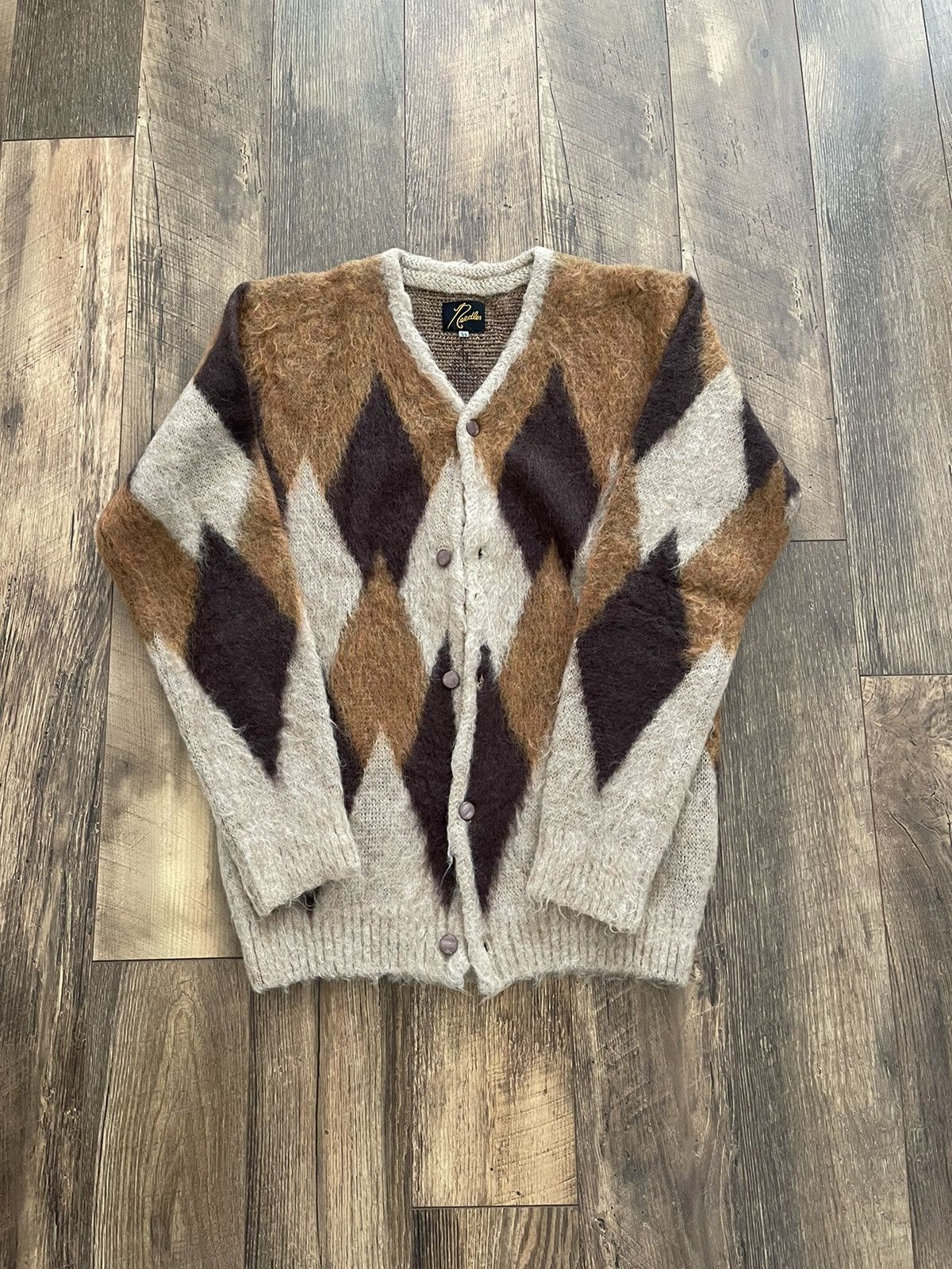Needles Argyle Mohair Cardigan Size US XS / EU 42 / 0 - 1 Thumbnail