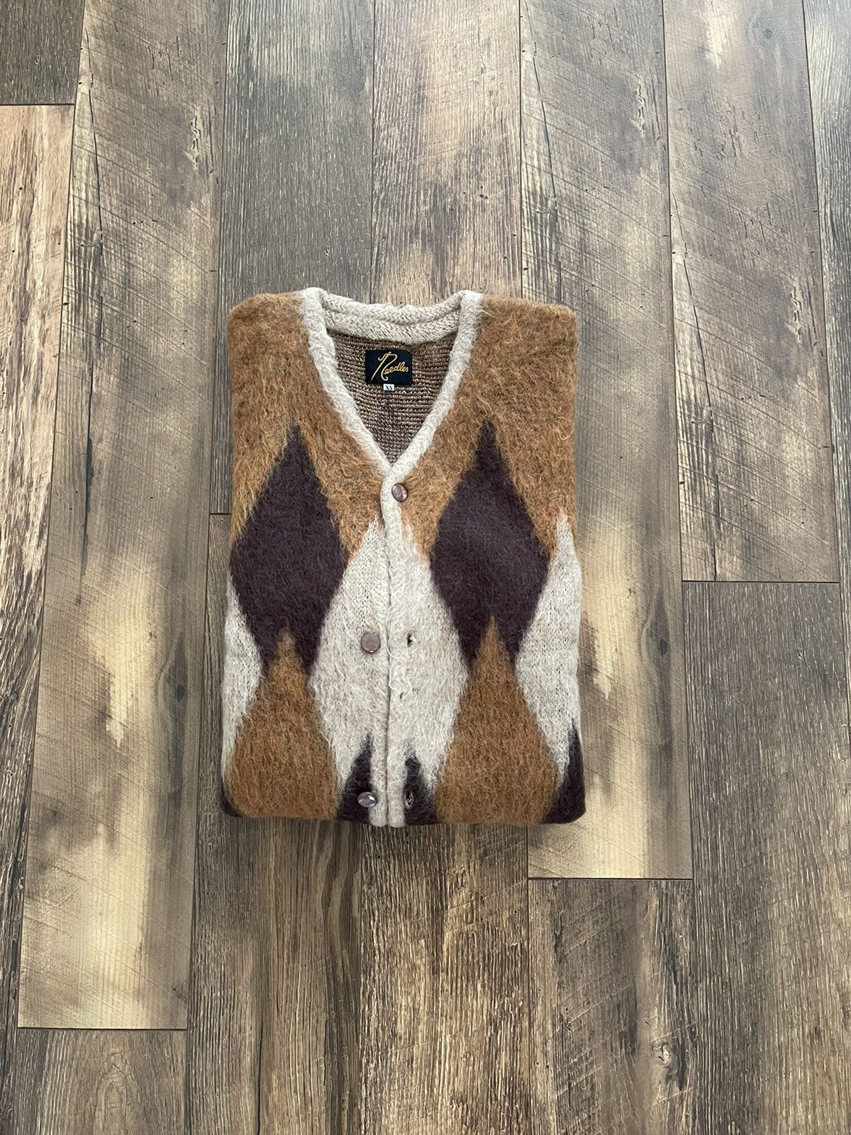 Needles Argyle Mohair Cardigan Size US XS / EU 42 / 0 - 3 Thumbnail