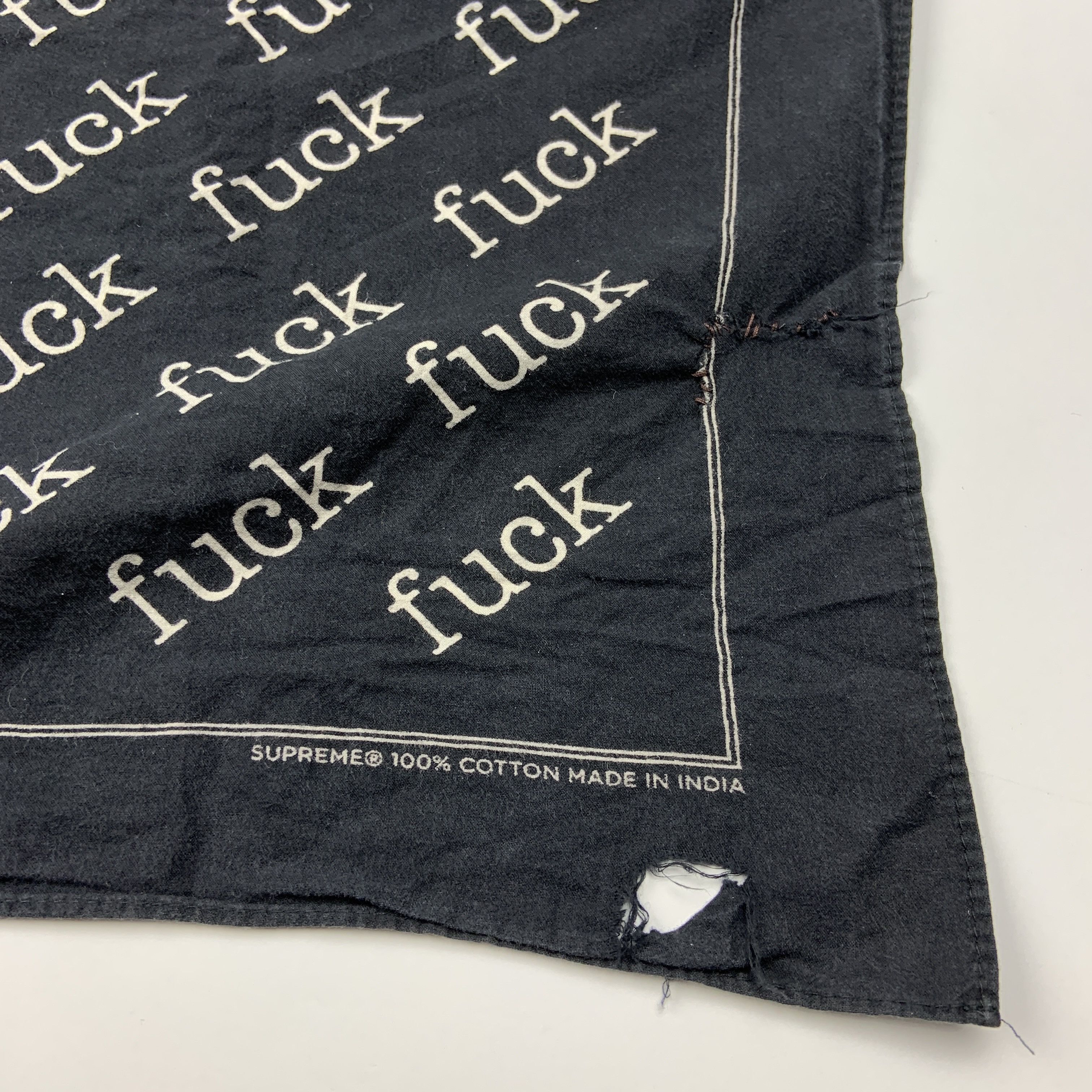 Supreme Supreme FUCK Bandana SS13 Black Box Logo Bogo | Grailed