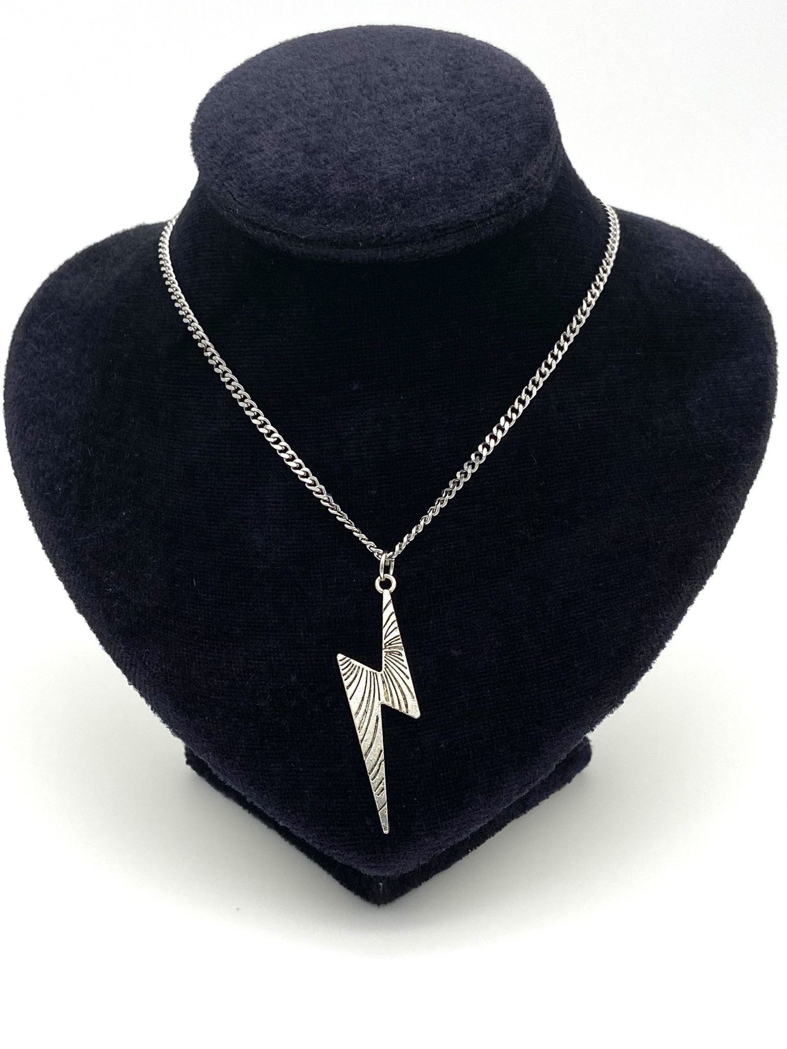 Chain Lightning Necklace cuban link chain stainless steel | Grailed