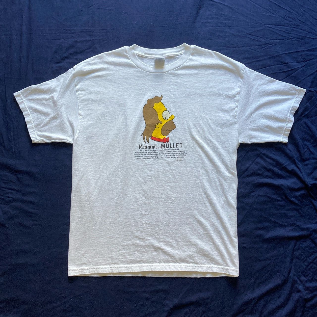 Vintage VTG/Y2K The Simpsons Matt Groenig Mullet T Shirt | Grailed