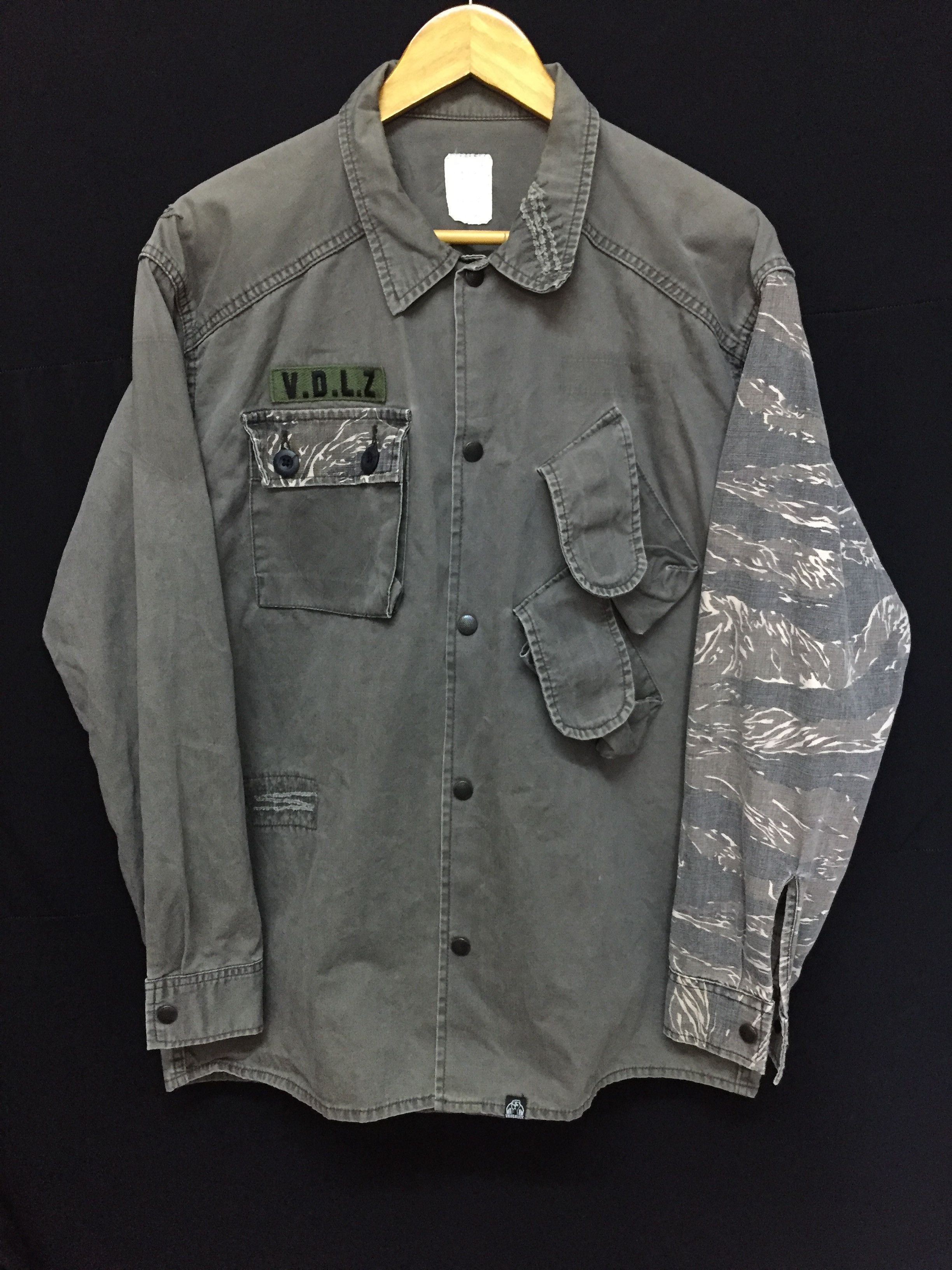 Vandalize Cargo hybrid herringbone military jacket undercover Size US L / EU 52-54 / 3 - 2 Thumbnail