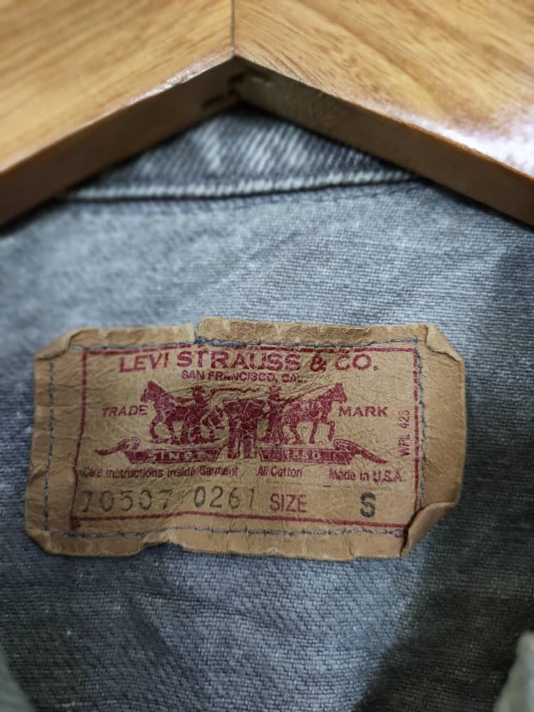 Levi's × Levi's Vintage Clothing × Vintage LEVIS VINTAGE WASHED INDIGO GREY TRUCKERS JACKET Size US S / EU 44-46 / 1 - 4 Thumbnail
