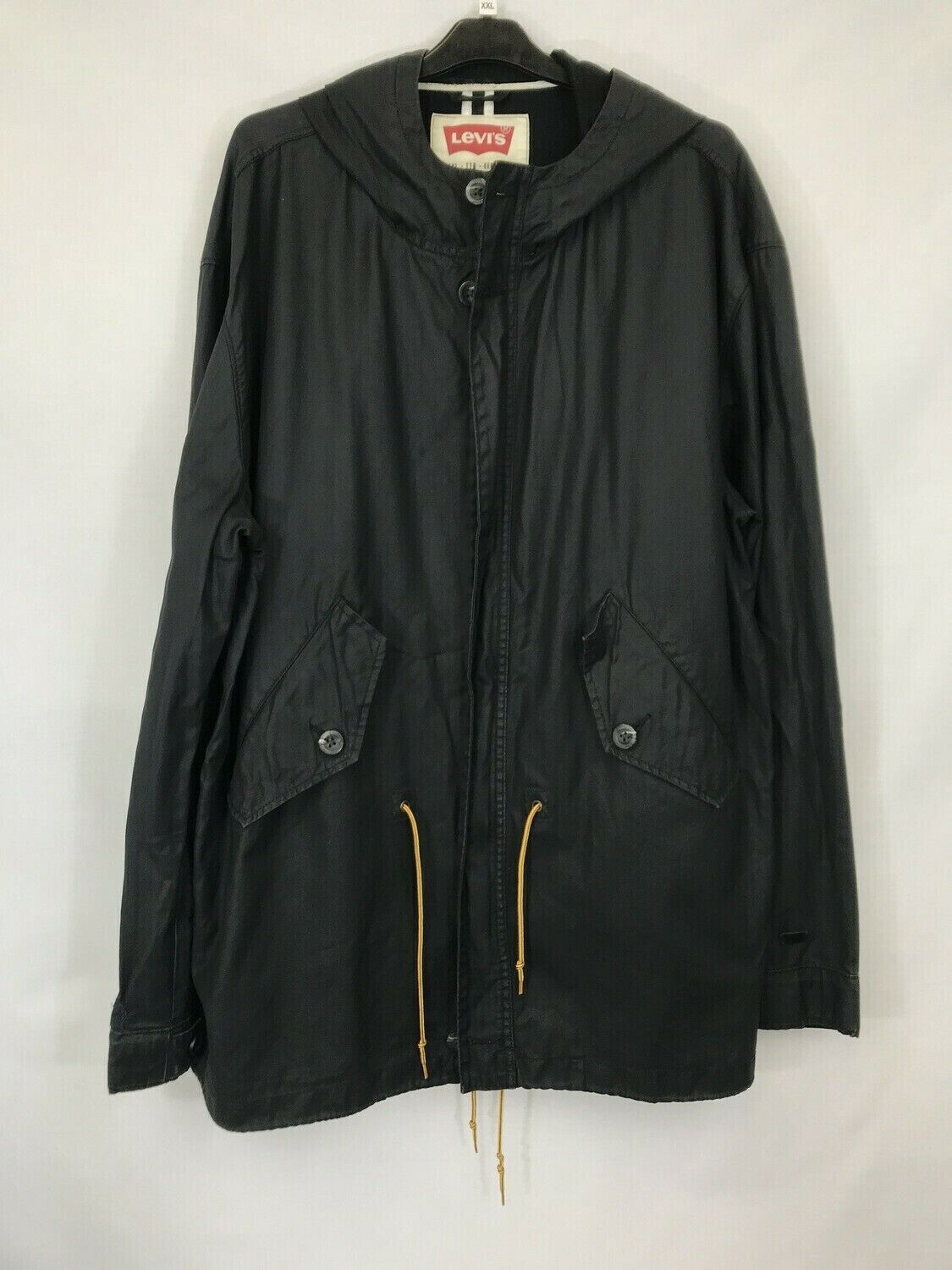 Levi's denim waxed zip parka coat hoodie jacket not leather Size US XL / EU 56 / 4 - 1 Thumbnail