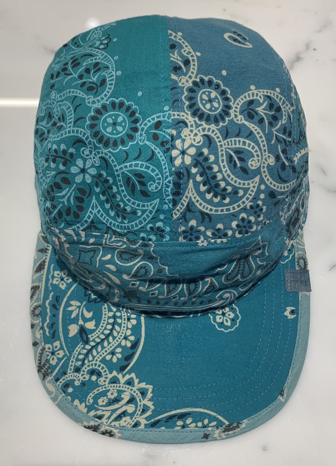 image of Visvim I.c.t. Exclusive Bandana Camp Cap in Turquoise, Men's
