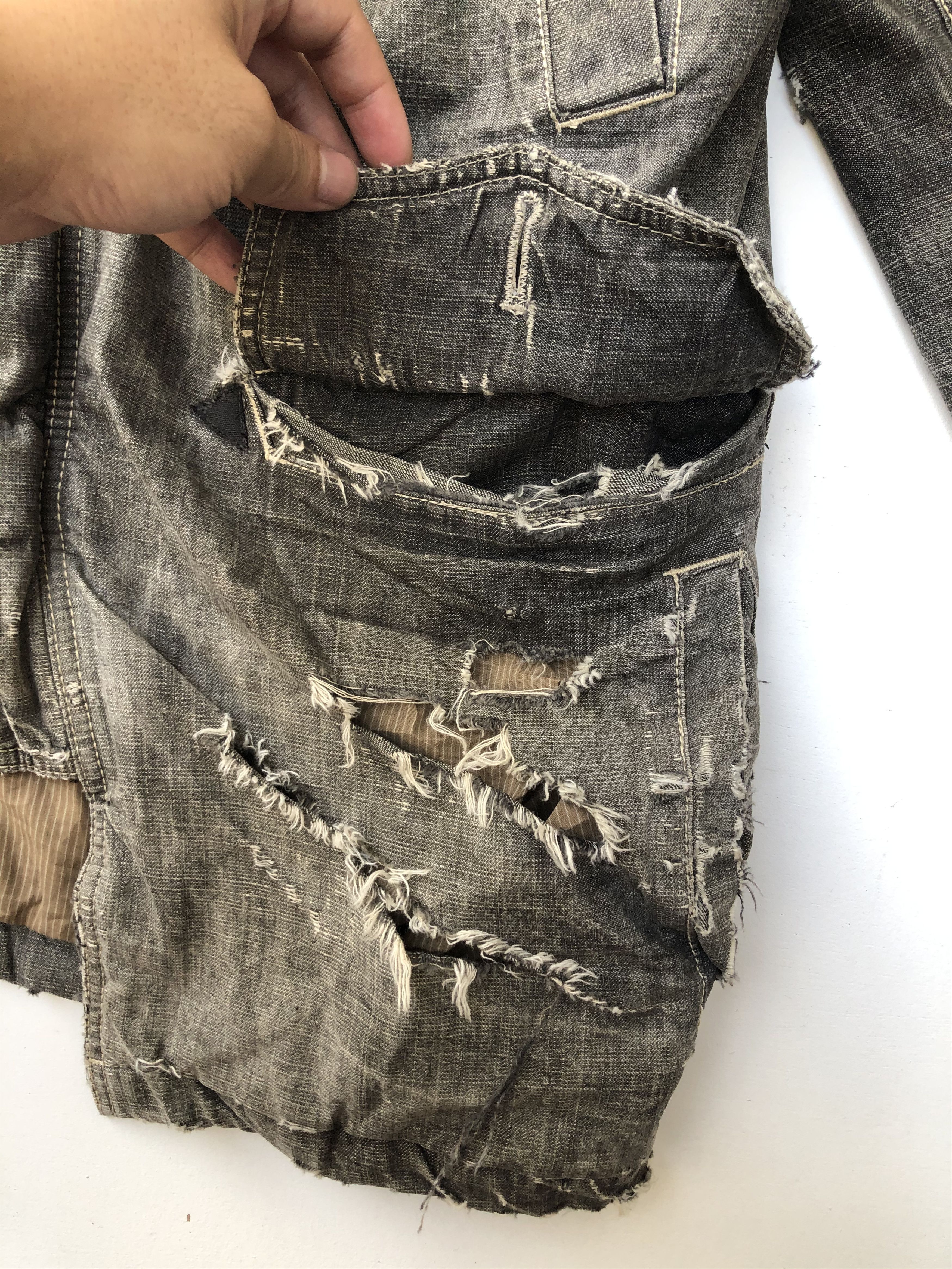 Japanese Brand JAPAN’S ALLIX NICE DISTRESSED DESIGN DENIM PARKA Size US M / EU 48-50 / 2 - 5 Thumbnail