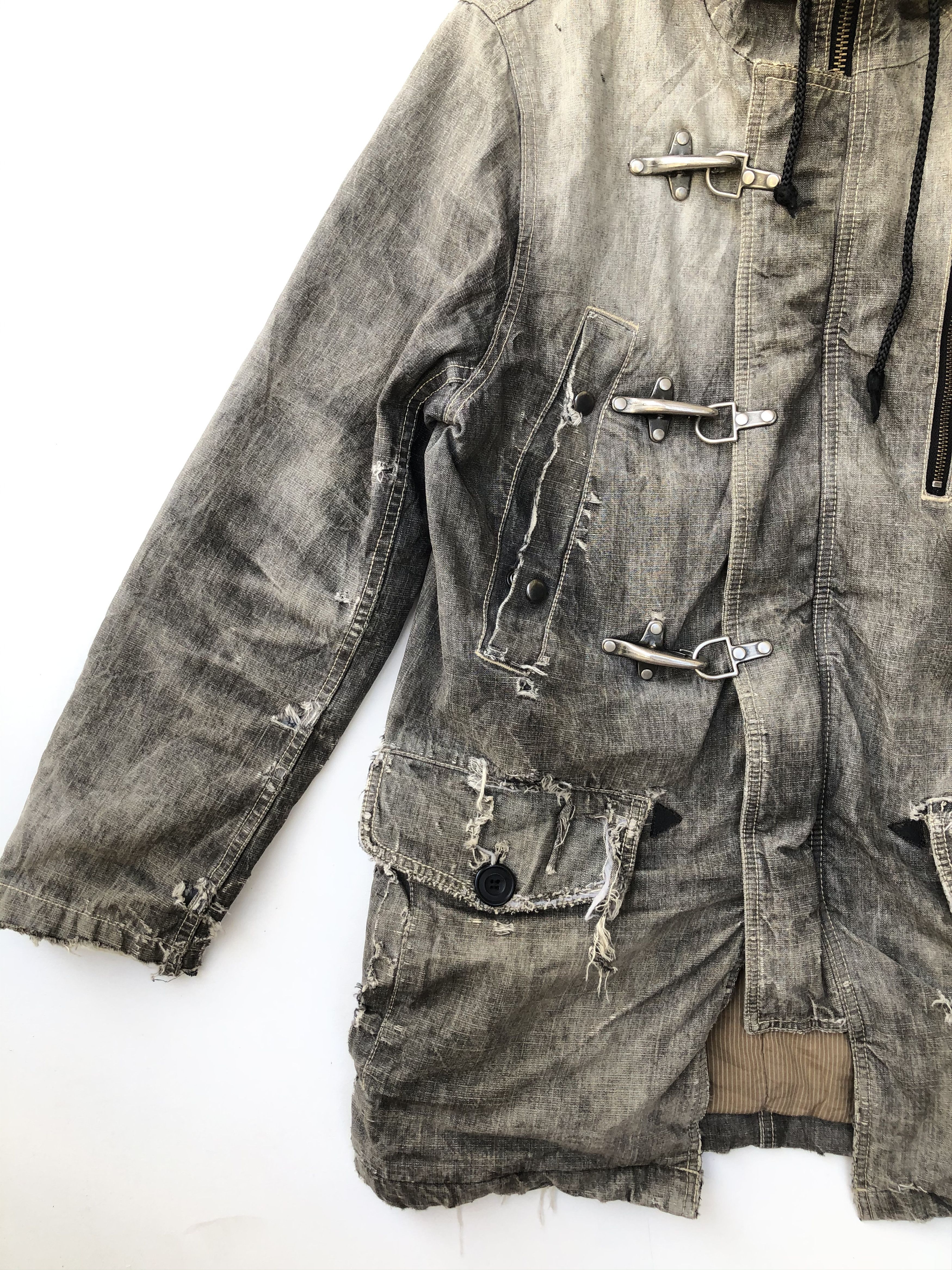 Japanese Brand JAPAN’S ALLIX NICE DISTRESSED DESIGN DENIM PARKA Size US M / EU 48-50 / 2 - 7 Thumbnail