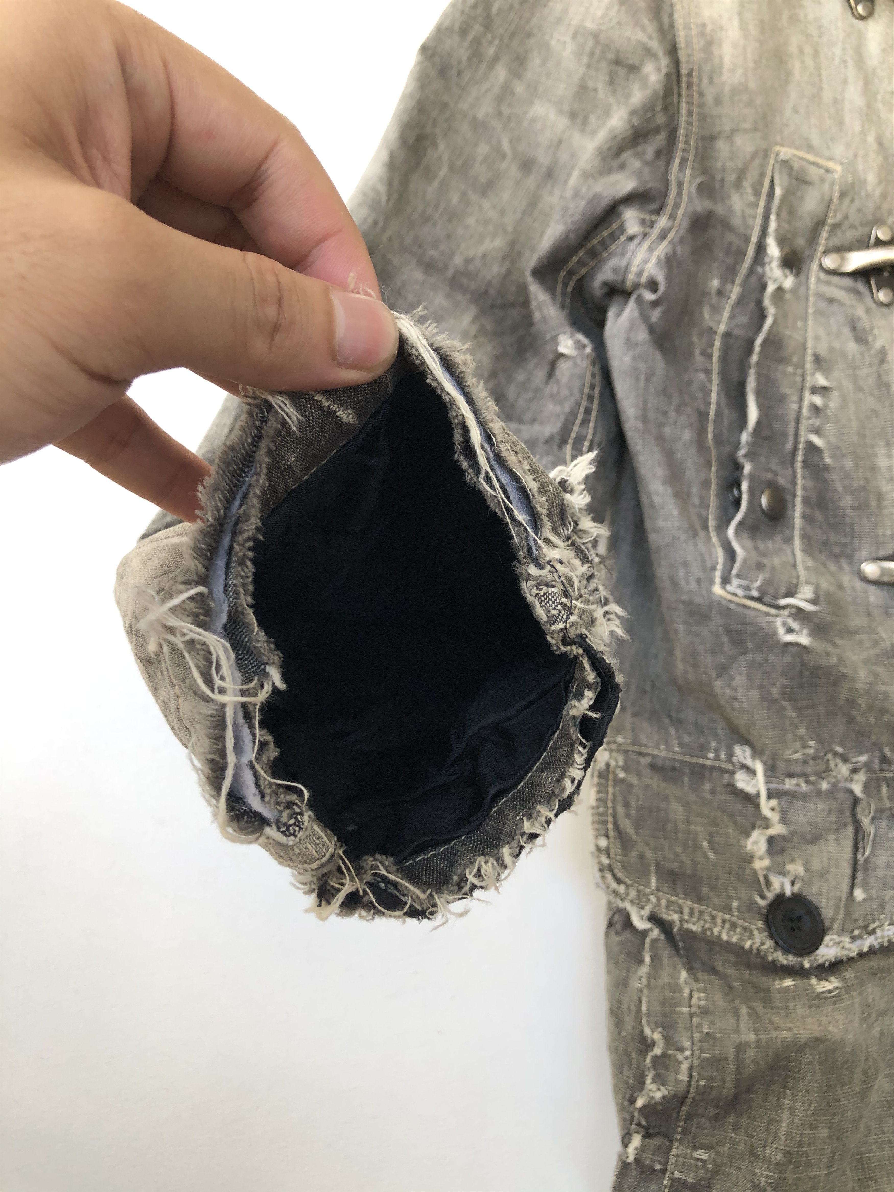 Japanese Brand JAPAN’S ALLIX NICE DISTRESSED DESIGN DENIM PARKA Size US M / EU 48-50 / 2 - 11 Thumbnail