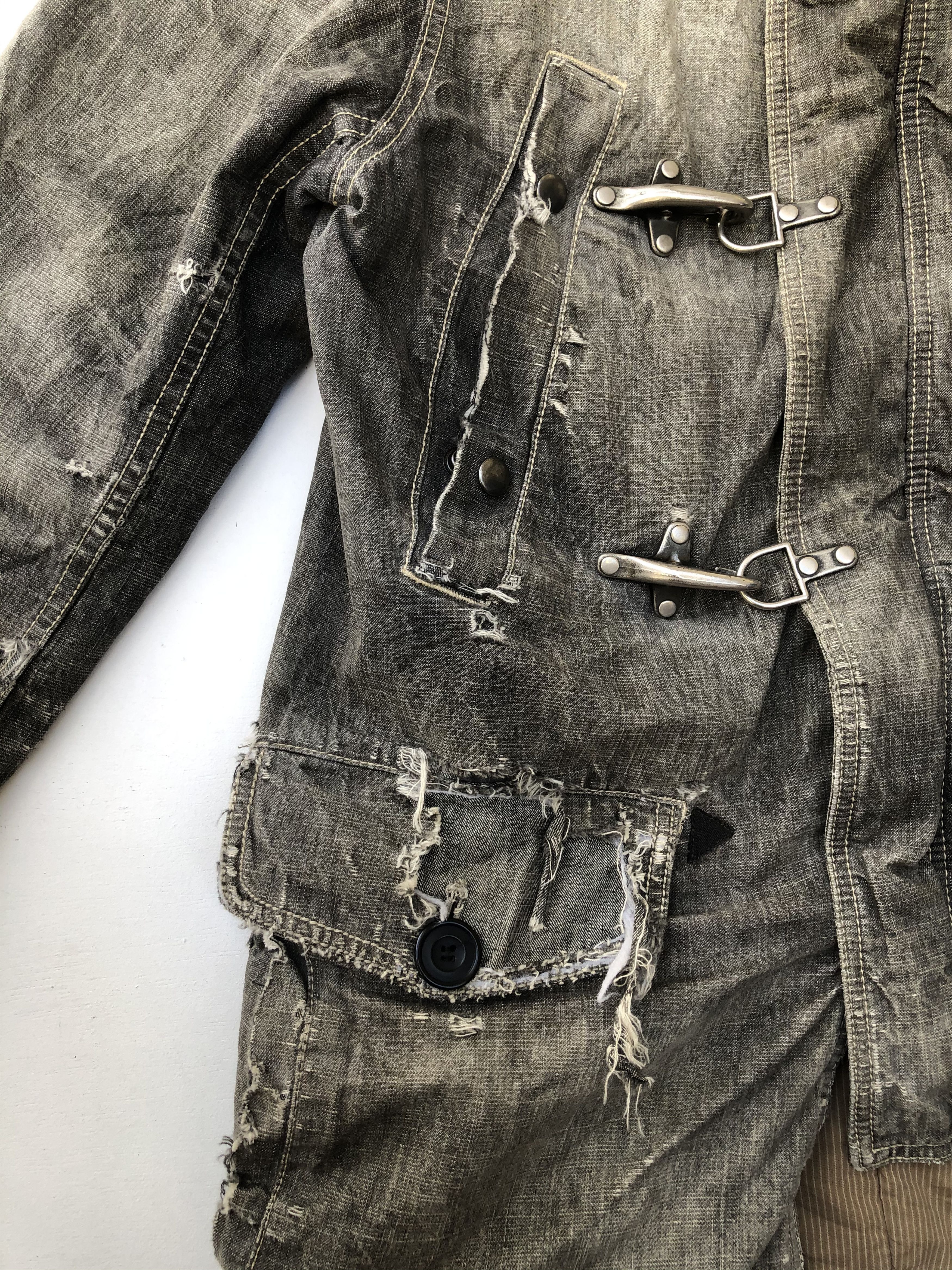 Japanese Brand JAPAN’S ALLIX NICE DISTRESSED DESIGN DENIM PARKA Size US M / EU 48-50 / 2 - 10 Thumbnail