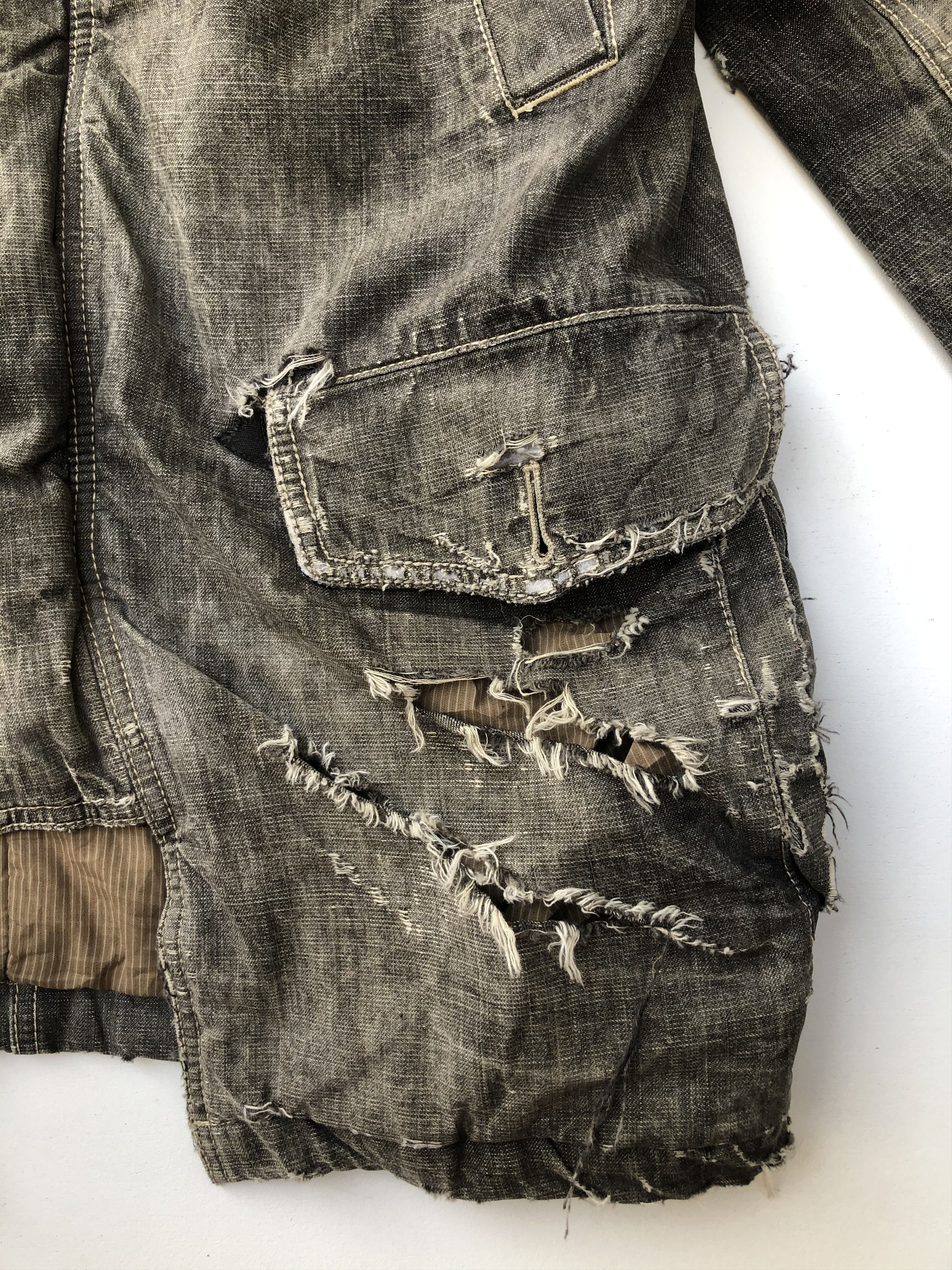 Japanese Brand JAPAN’S ALLIX NICE DISTRESSED DESIGN DENIM PARKA Size US M / EU 48-50 / 2 - 6 Thumbnail