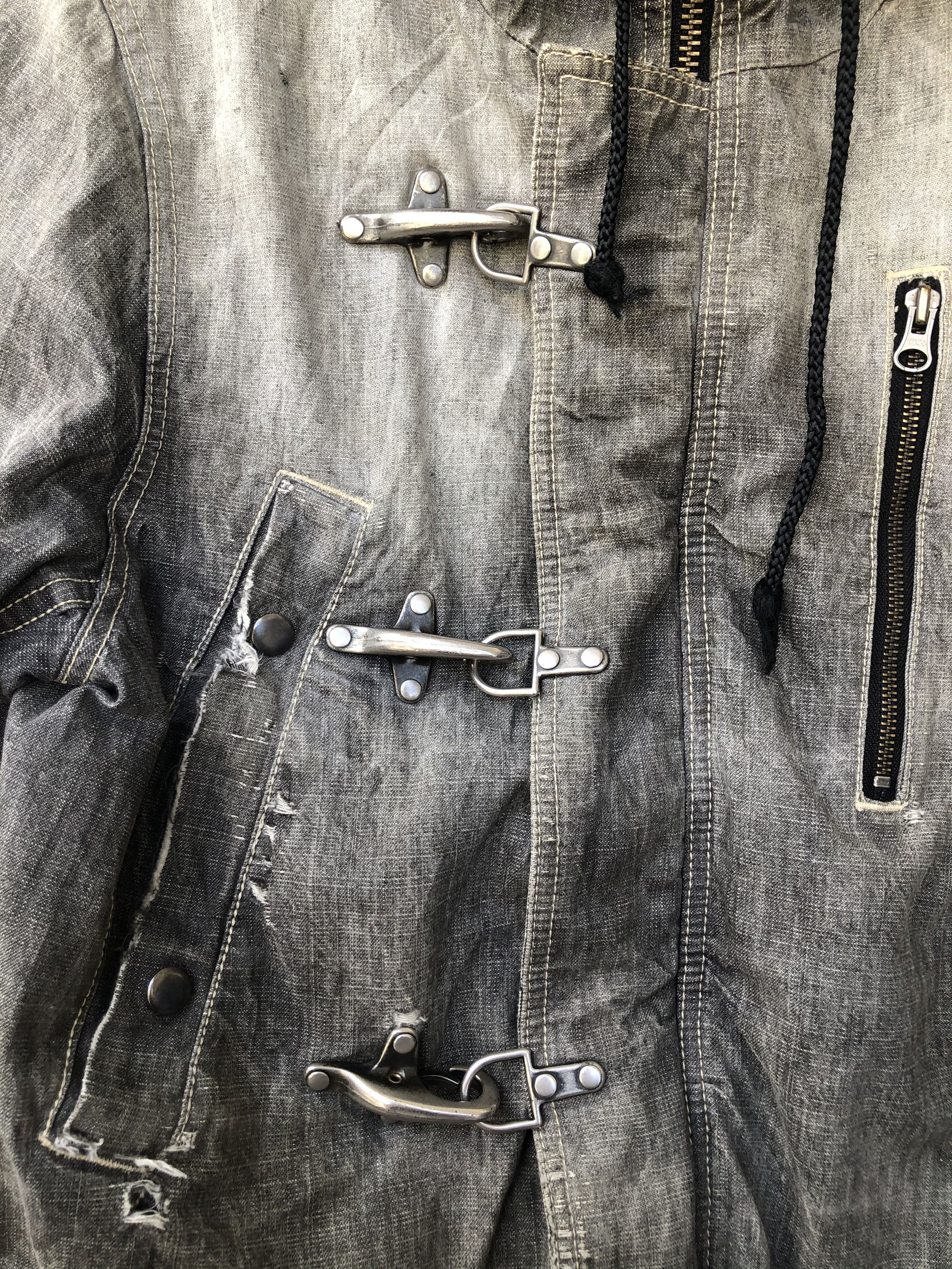 Japanese Brand JAPAN’S ALLIX NICE DISTRESSED DESIGN DENIM PARKA Size US M / EU 48-50 / 2 - 15 Thumbnail