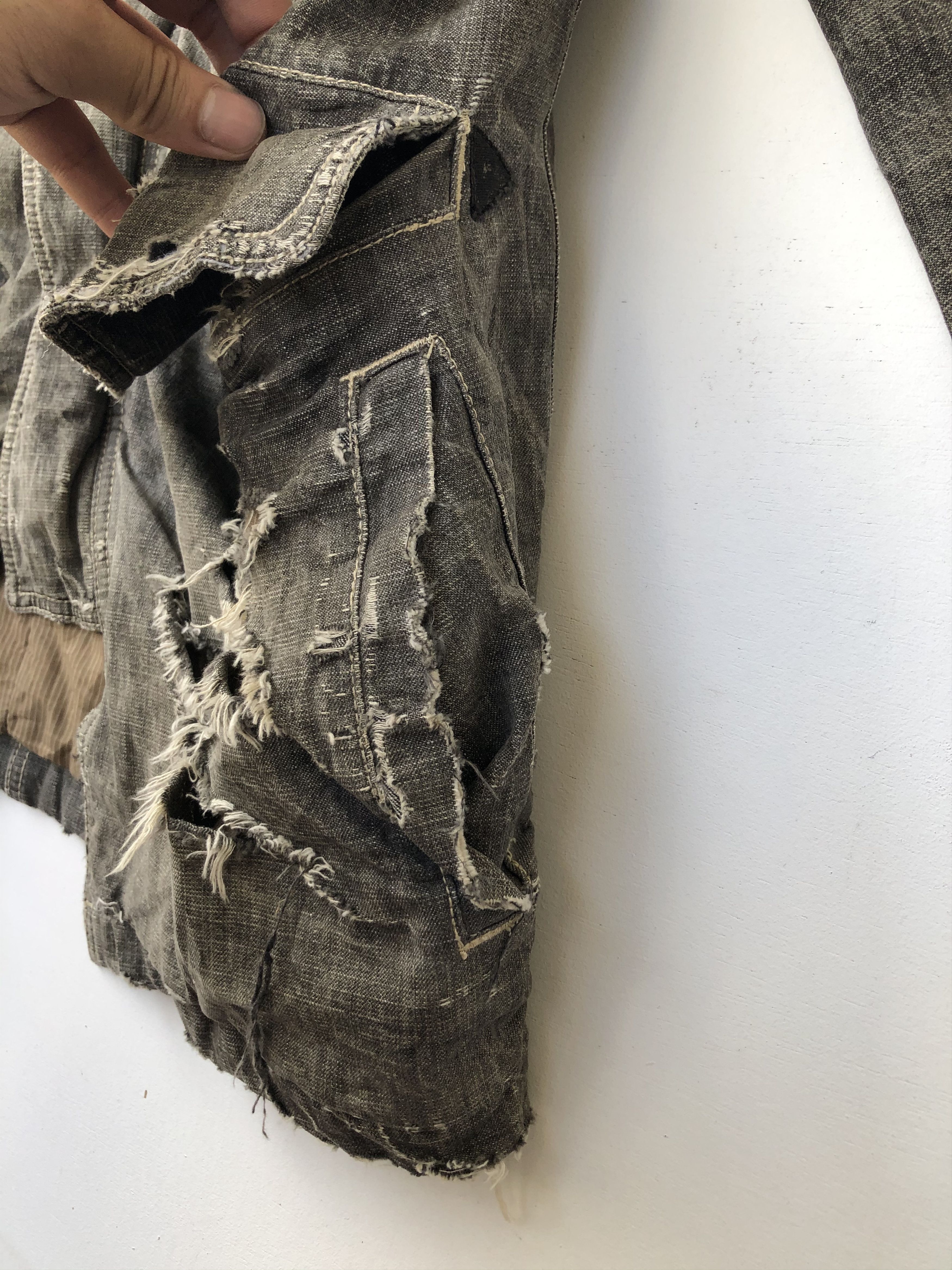 Japanese Brand JAPAN’S ALLIX NICE DISTRESSED DESIGN DENIM PARKA Size US M / EU 48-50 / 2 - 12 Thumbnail