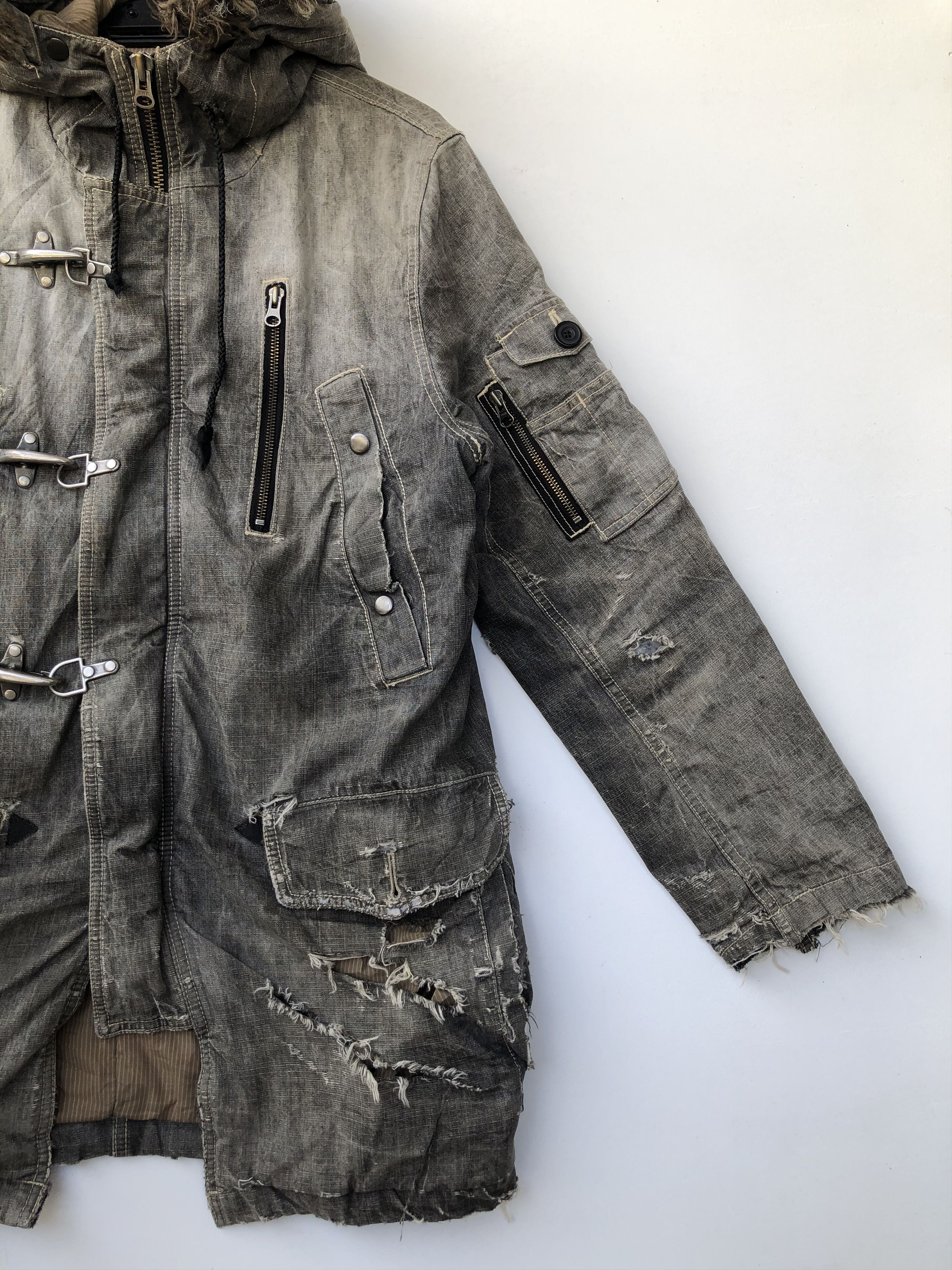 Japanese Brand JAPAN’S ALLIX NICE DISTRESSED DESIGN DENIM PARKA Size US M / EU 48-50 / 2 - 3 Thumbnail