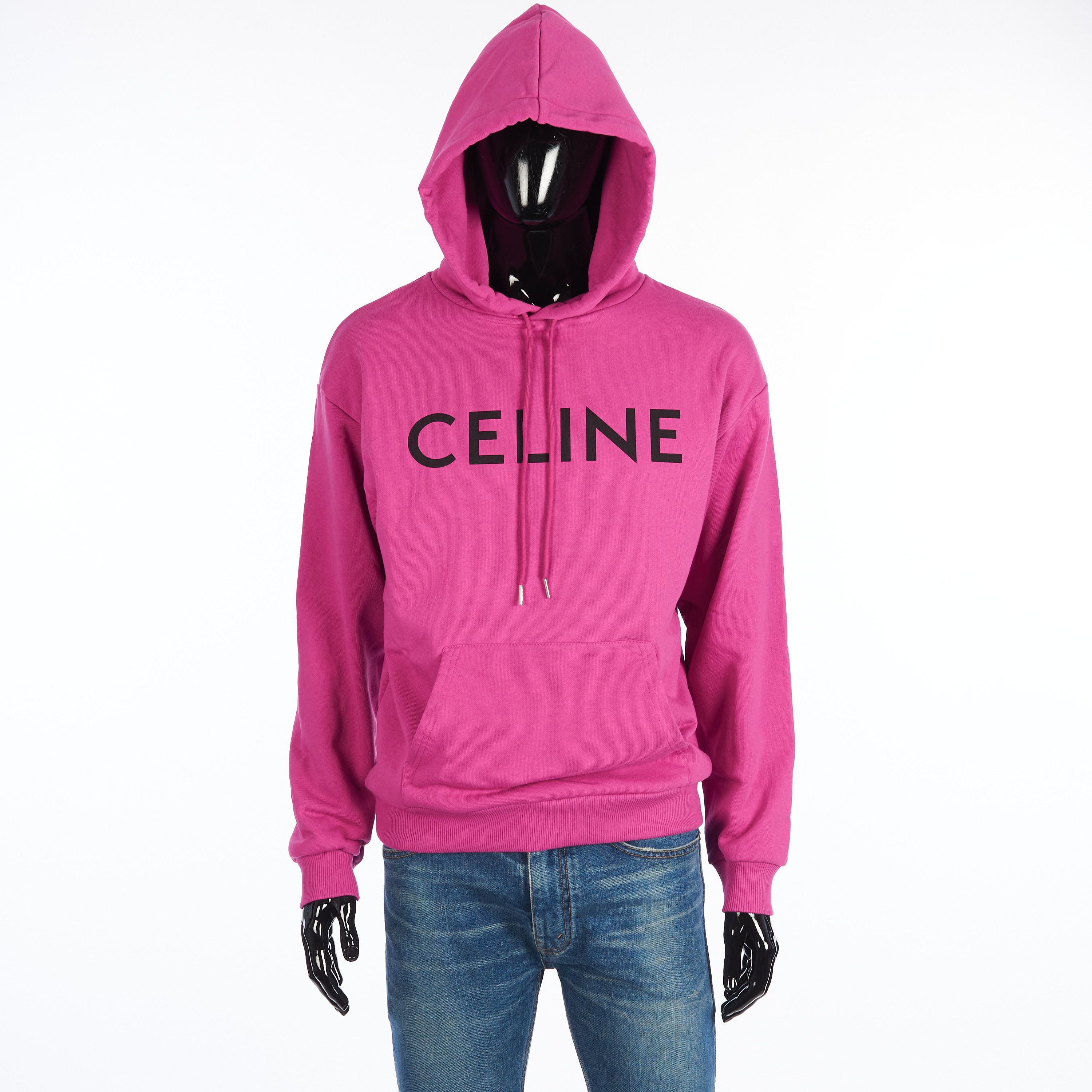 Celine Loose Hooded Sweatshirt In Pink Cotton Grailed