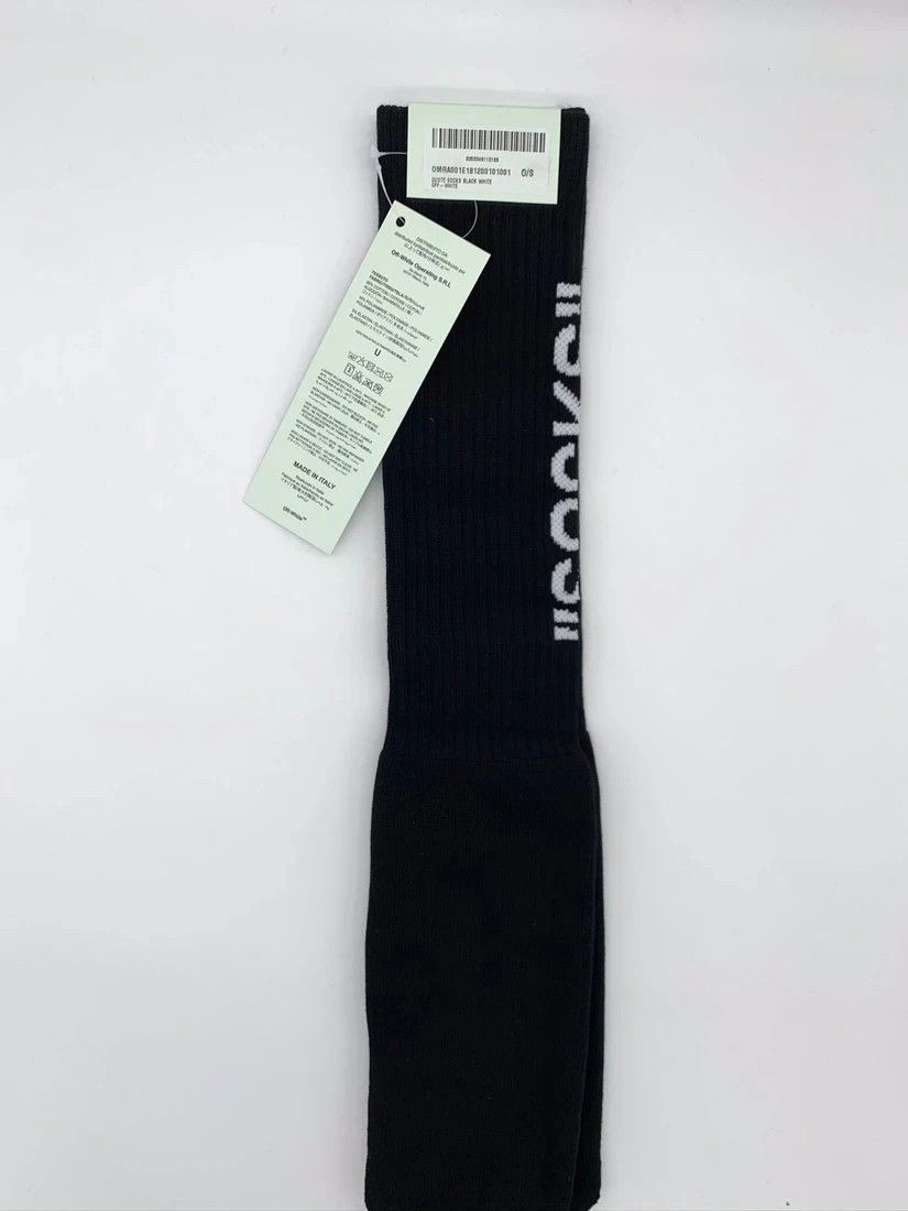 Off-White 🔥🔥🔥OFF-WHITE Black Socks Tab Size ONE SIZE - 1 Thumbnail