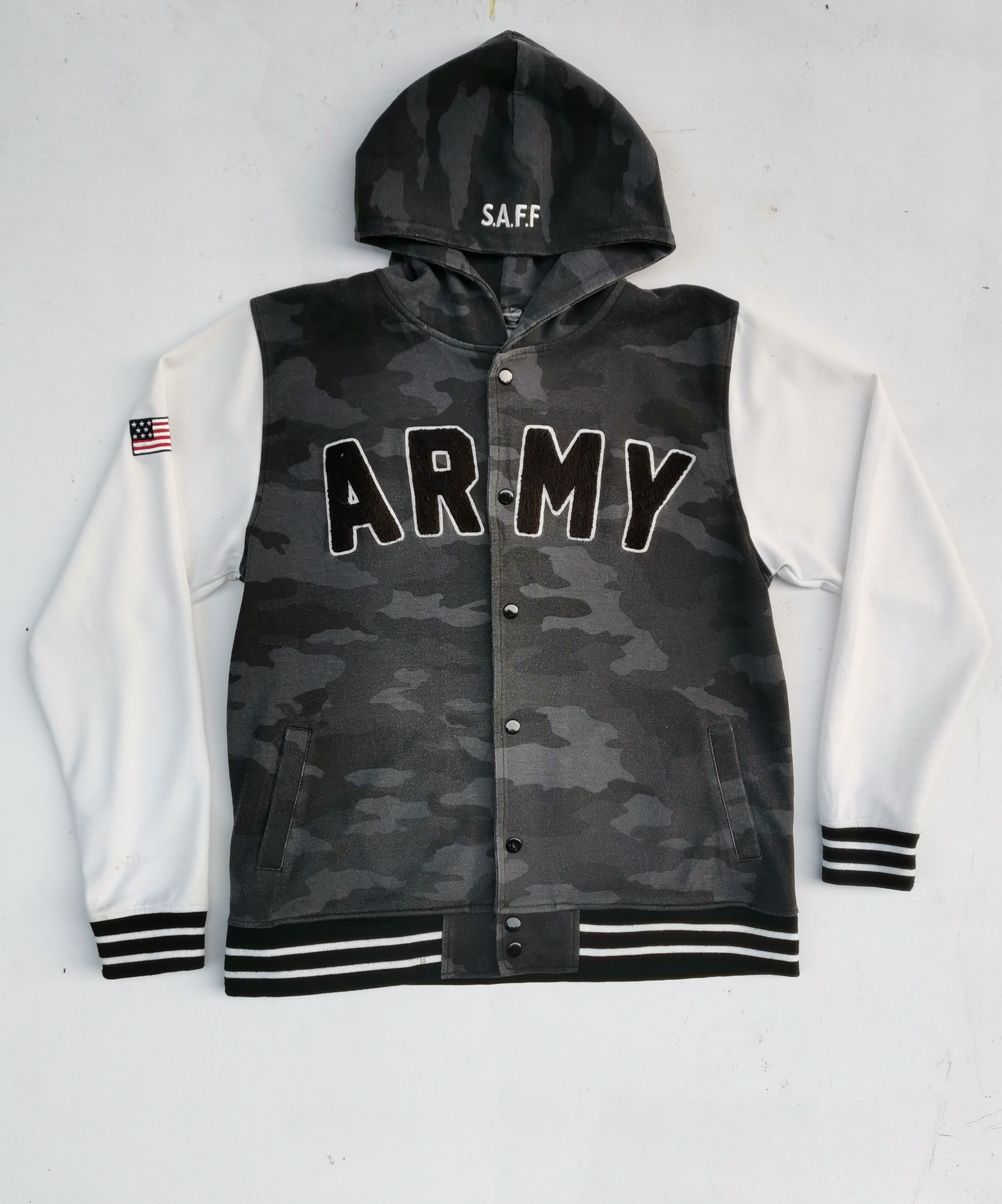 Other Rare!!! Army S.A.F.F Big Logo Hoodie Varsity Jacket Size US M / EU 48-50 / 2 - 1 Thumbnail