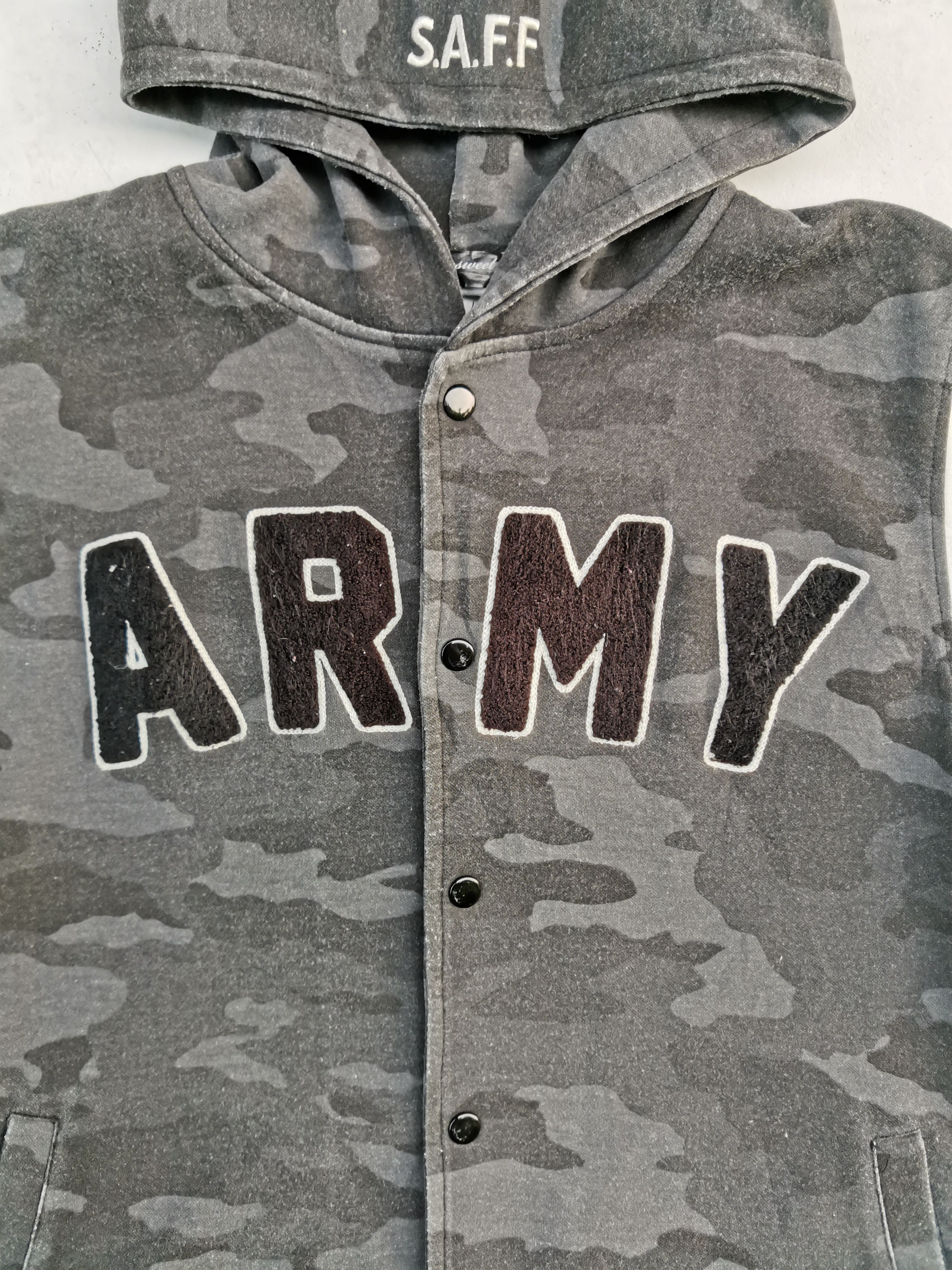Other Rare!!! Army S.A.F.F Big Logo Hoodie Varsity Jacket Size US M / EU 48-50 / 2 - 8 Thumbnail