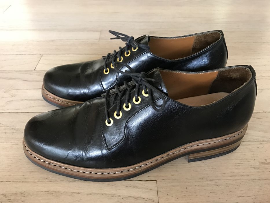 Santalum Black Derby Blucher Shoes | Grailed