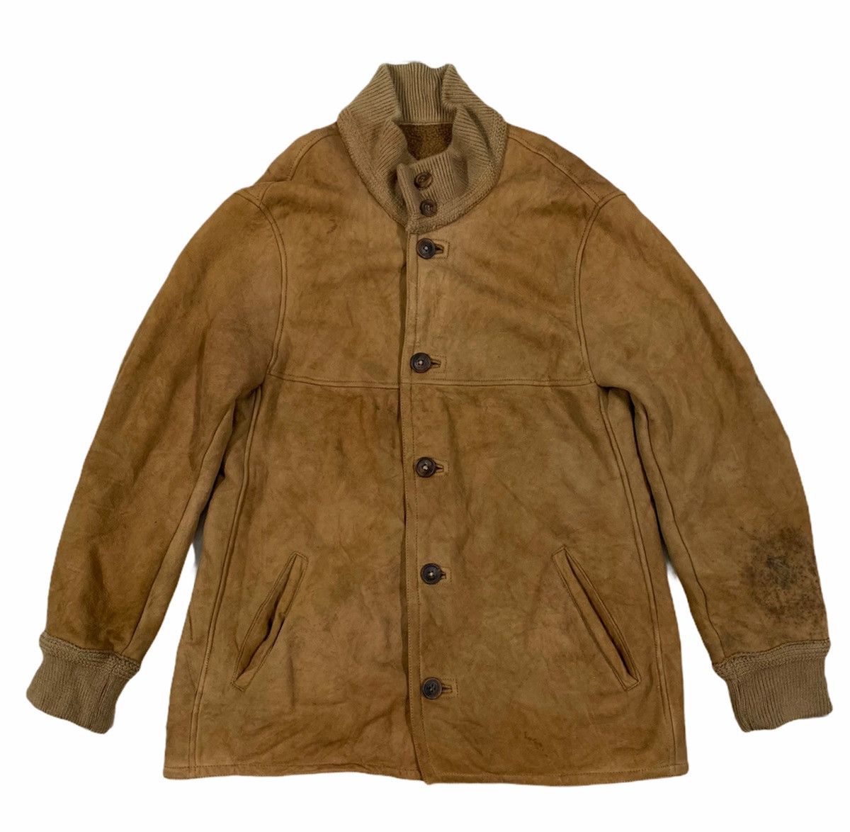 Genuine Leather × Salvatore Ferragamo RARE ‼️ Salvatore Ferragamo Leather Sherpa Lined jacket Size US M / EU 48-50 / 2 - 1 Thumbnail