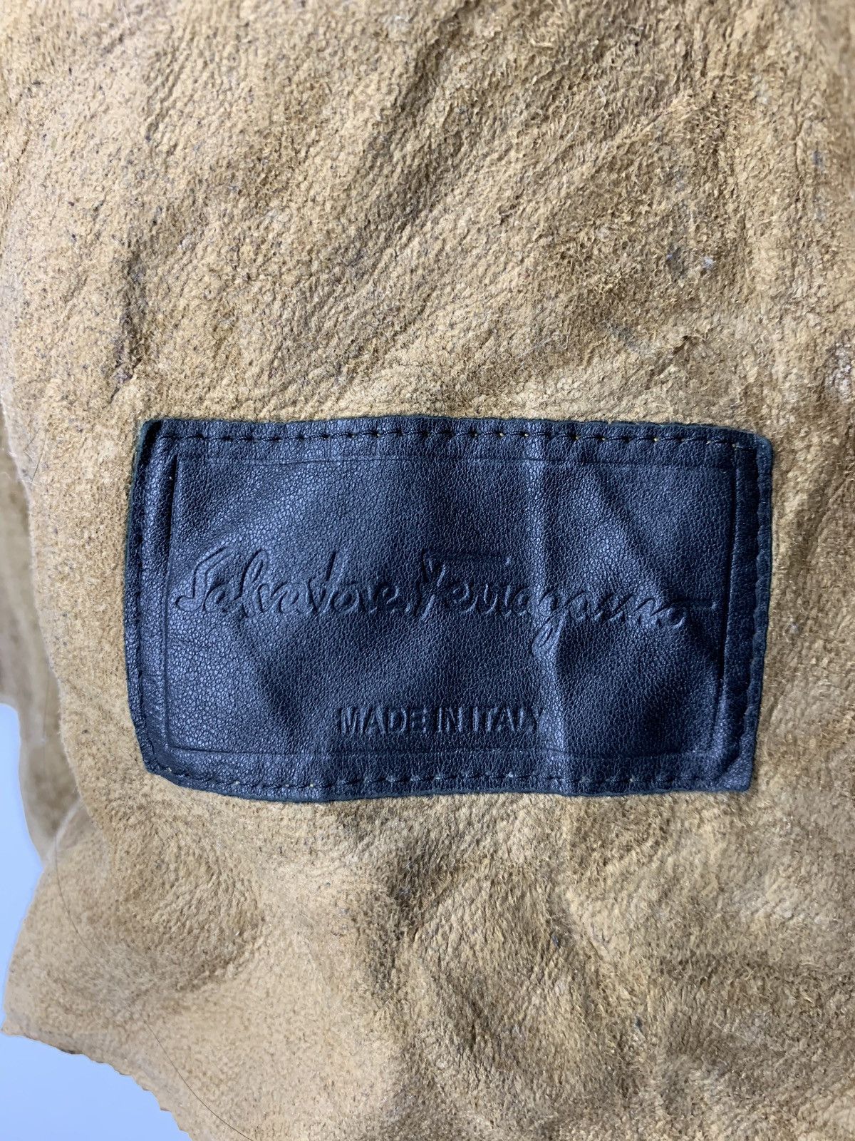 Genuine Leather × Salvatore Ferragamo RARE ‼️ Salvatore Ferragamo Leather Sherpa Lined jacket Size US M / EU 48-50 / 2 - 10 Thumbnail