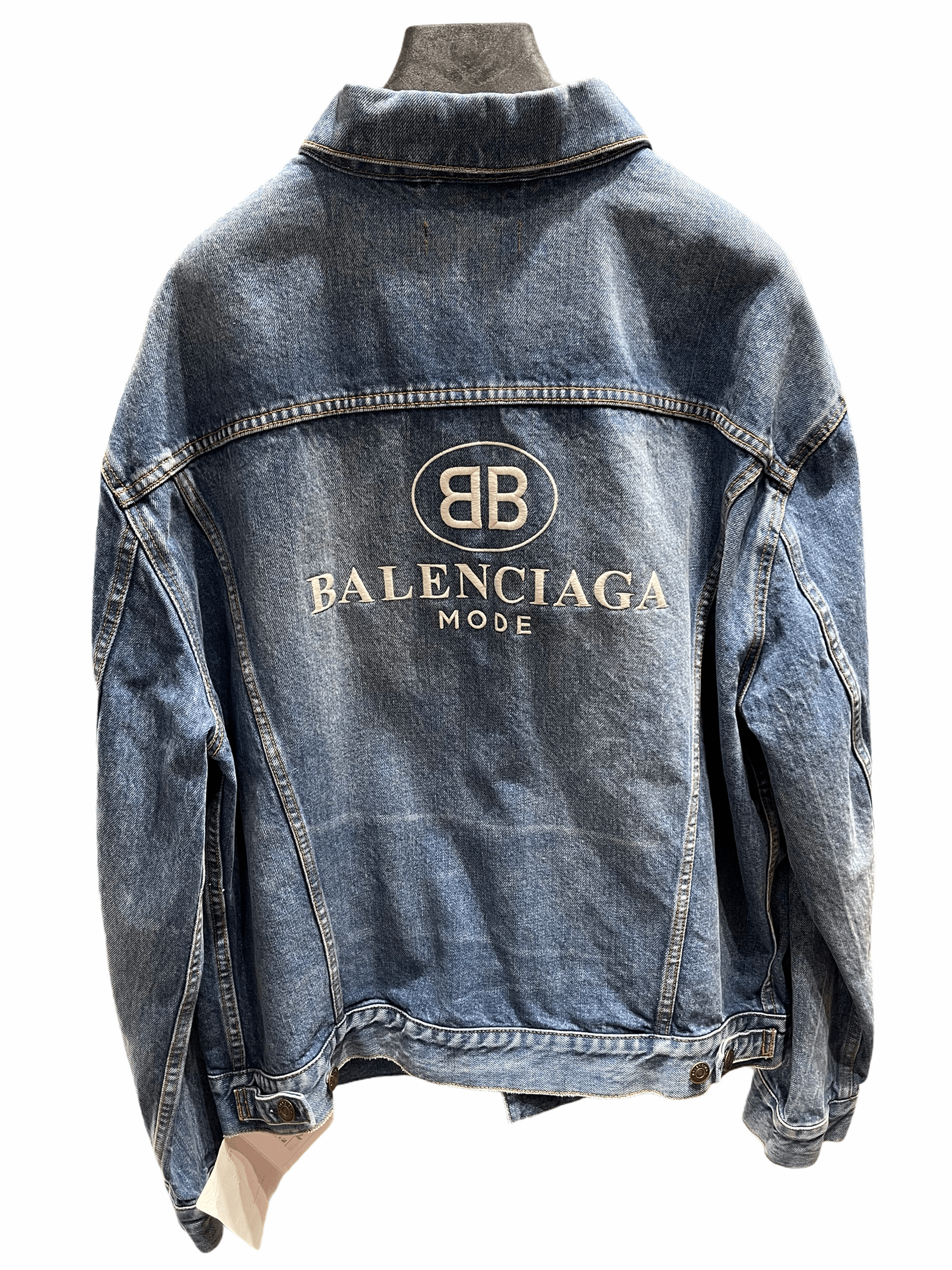 Balenciaga Balenciaga BB Mode Denim Jacket Light Blue | Grailed