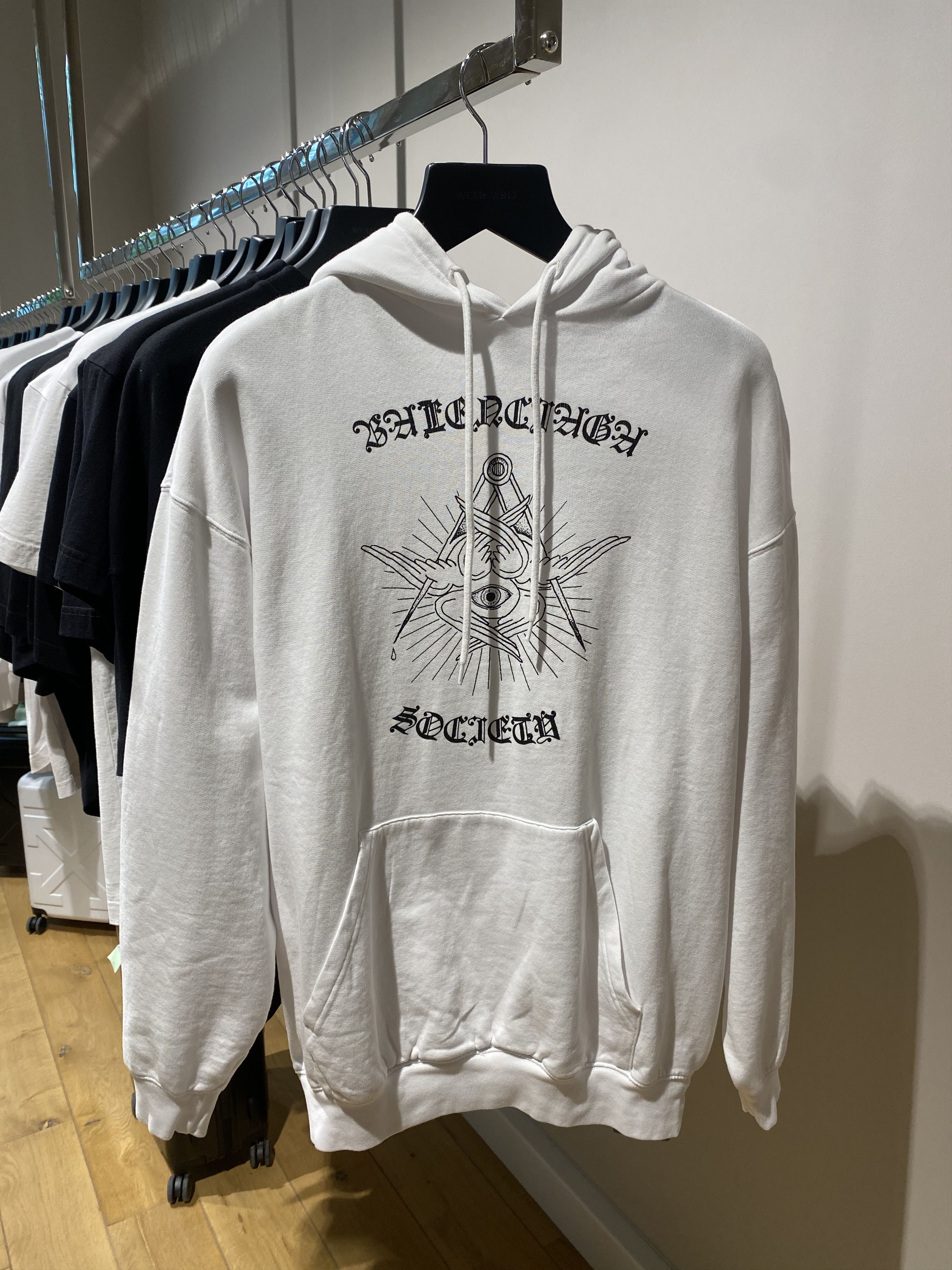 Balenciaga Balenciaga Gothic Logo Hoodie | Grailed