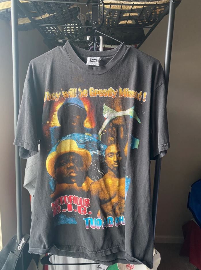 Vintage Vintage 90s Tupac and biggie smalls rap tee | Grailed