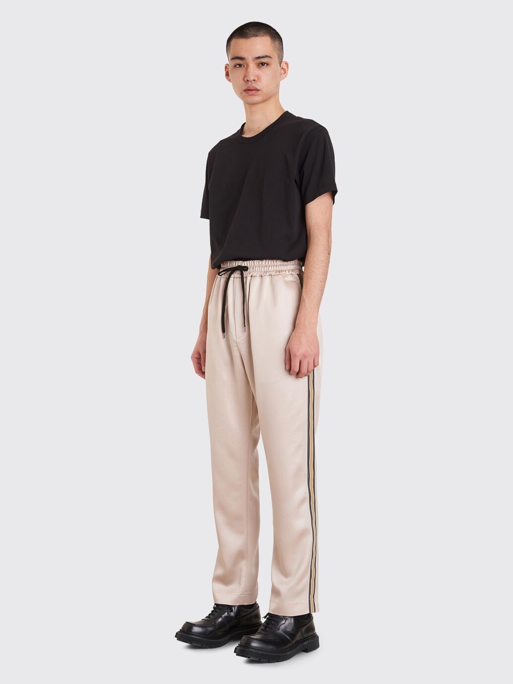 Cmmn Swdn buck satin side striped track pants | Grailed