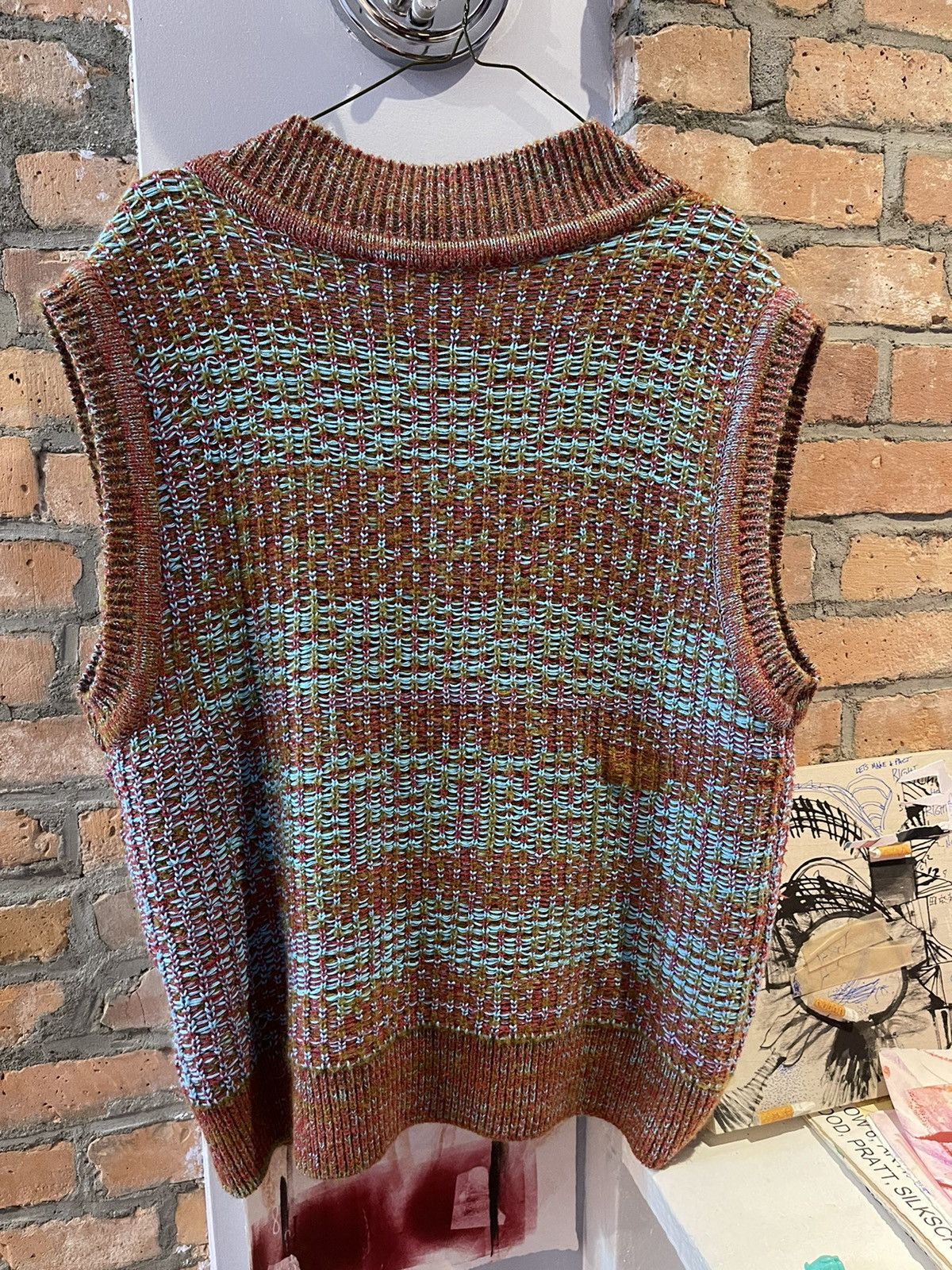 Andersson Bell Mohair Striped Knit Vest Size US M / EU 48-50 / 2 - 2 Thumbnail