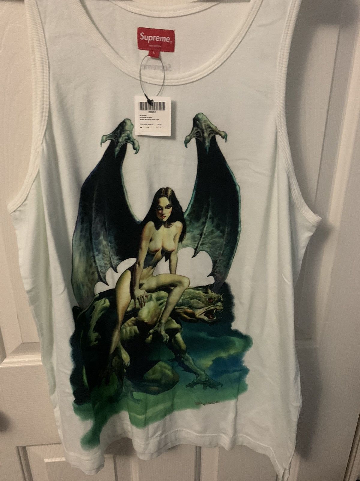 シュプリーム タンクトップ Boris Vallejo 黒 L Supreme × Boris