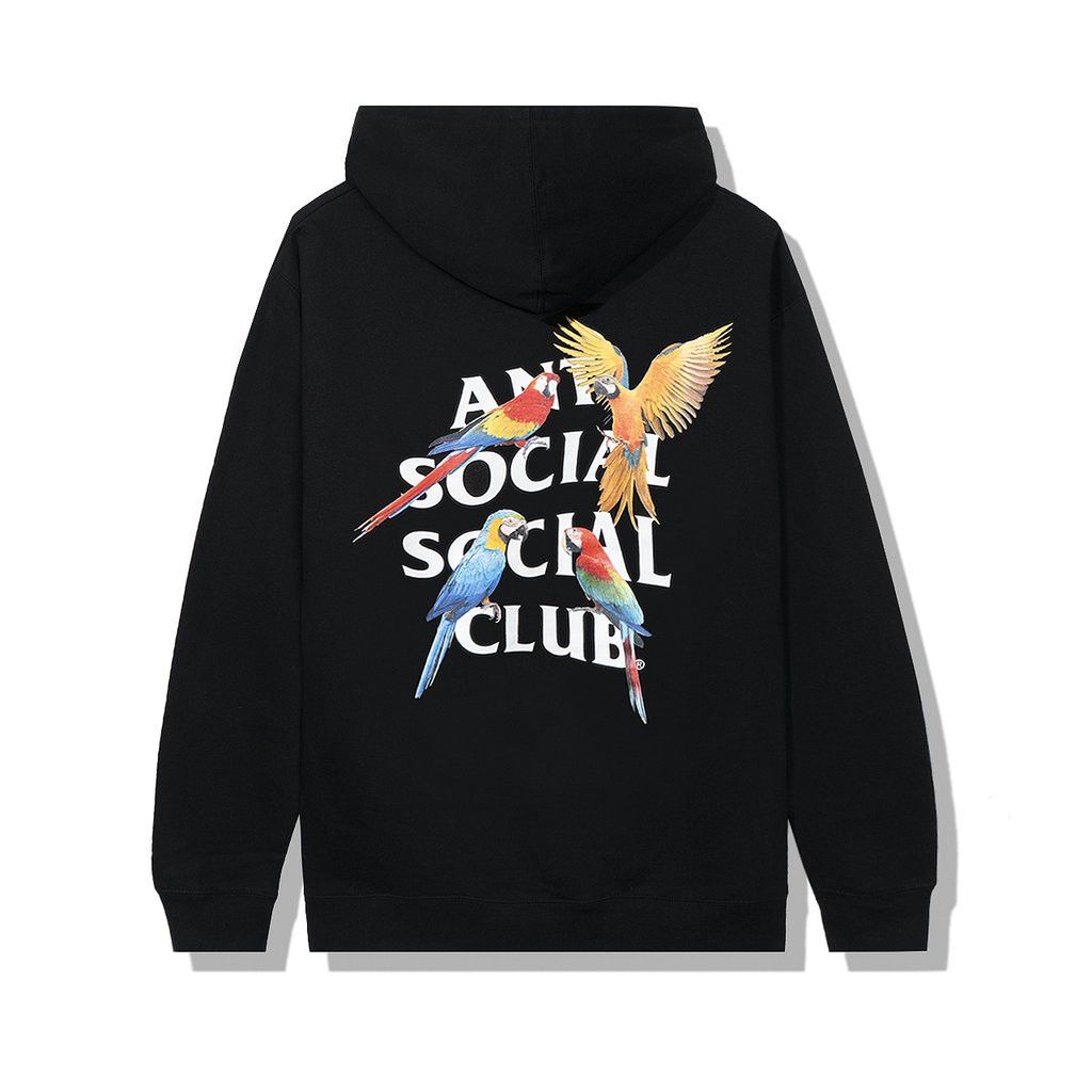 Anti Social Social Club DS White ASSC Parrot Colombia Black Hoodie Supreme CPFM FOG Grailed