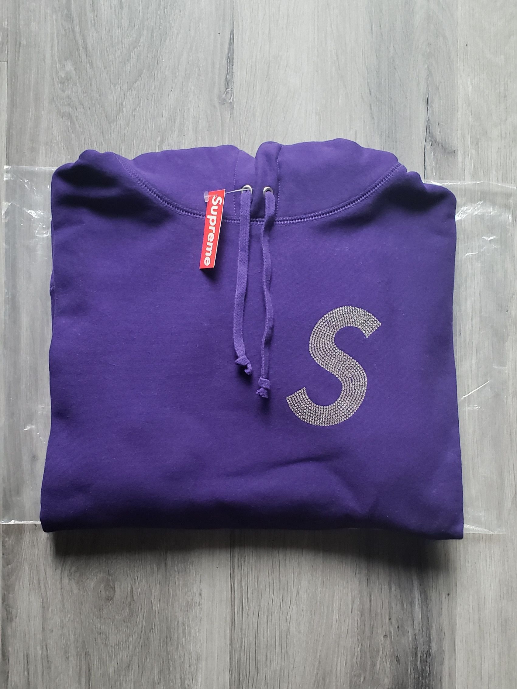 Supreme × Swarovski Supreme Swarovski S Logo Hooded Sweatshirt  