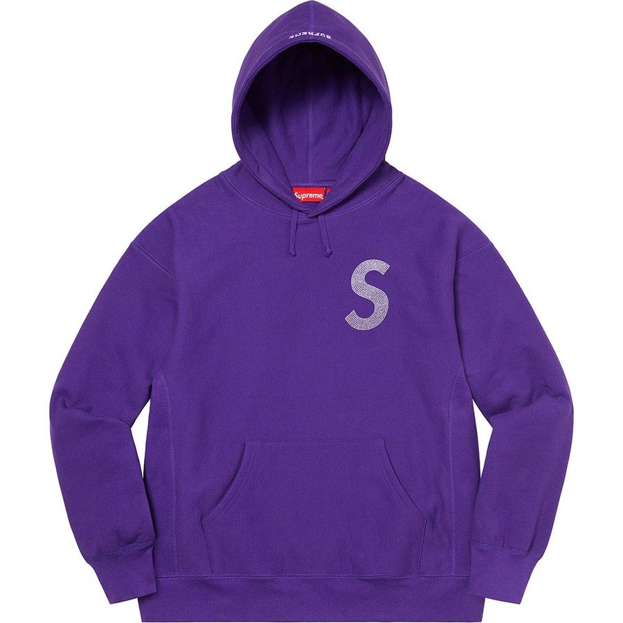 Supreme × Swarovski Supreme Swarovski S Logo Hooded Sweatshirt  