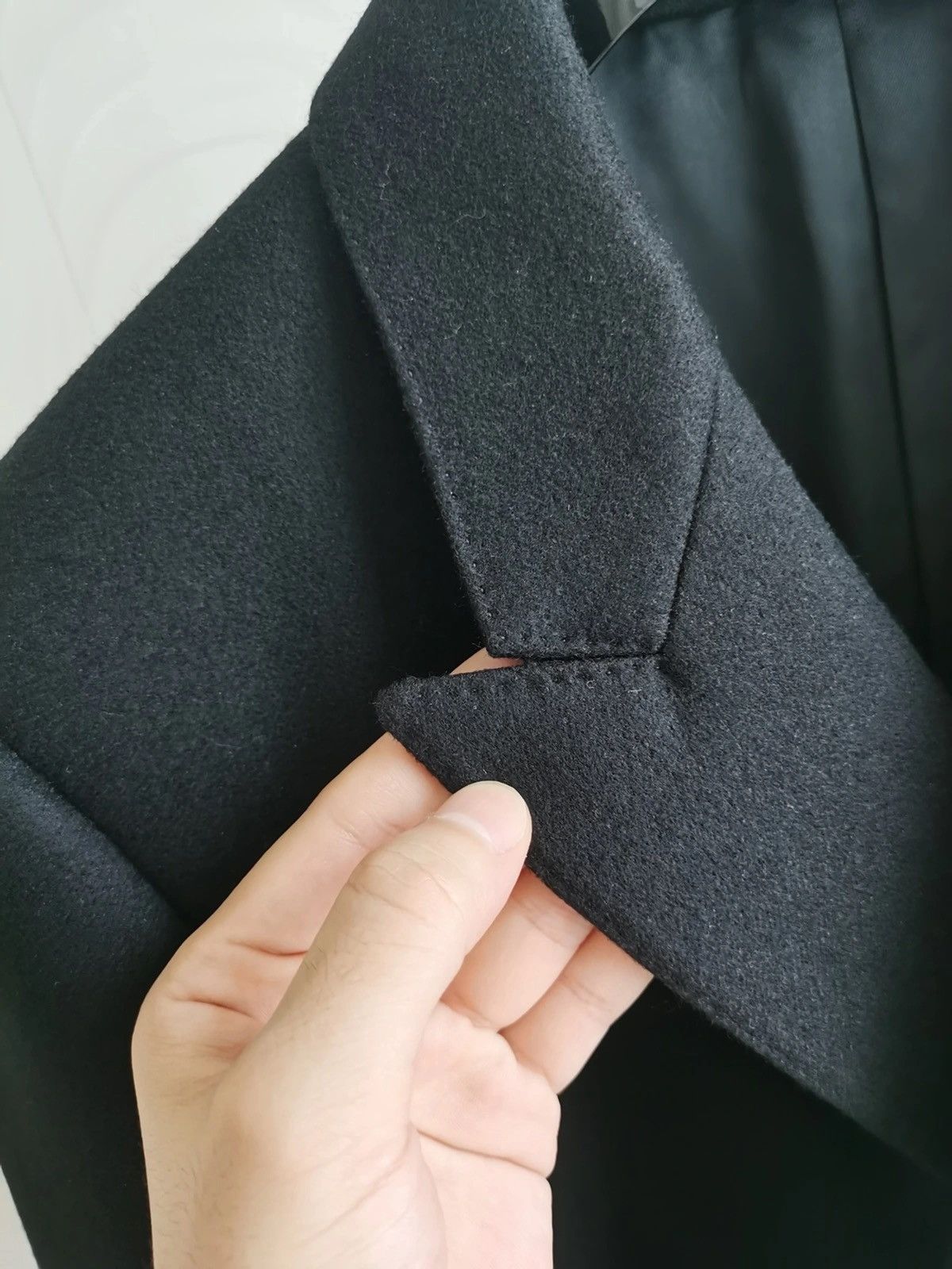 Celine × Hedi Slimane 19SS Double Breasted Flannel Gold Button Caban Jacket Sz52 Size 52S - 4 Thumbnail
