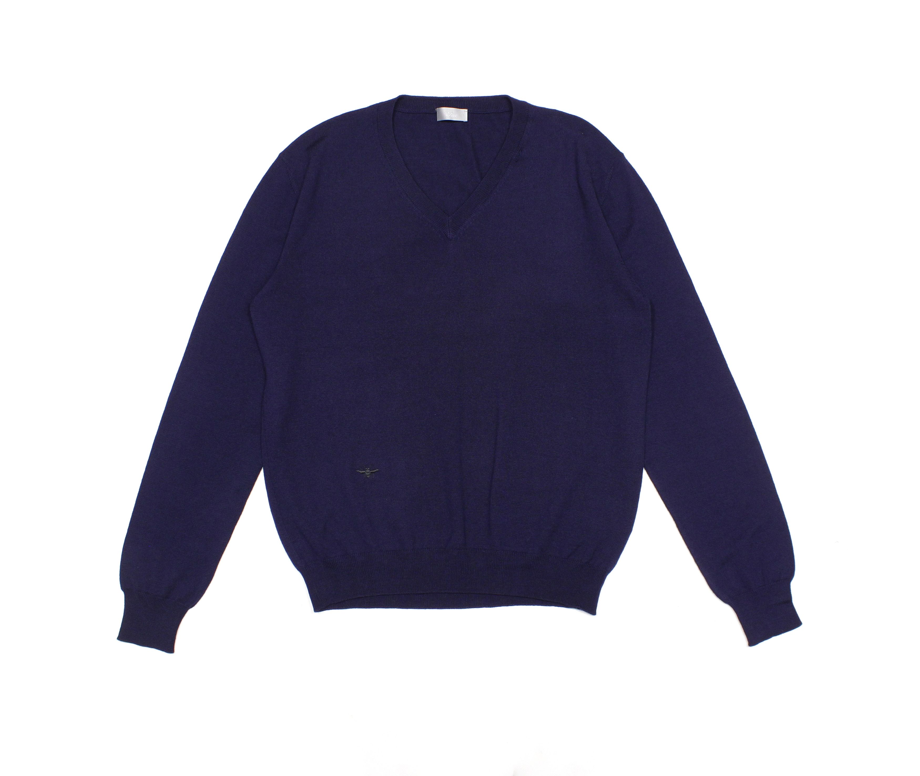 Dior Bee Logo Embroidered Wool Sweater Size US L / EU 52-54 / 3 - 1 Thumbnail