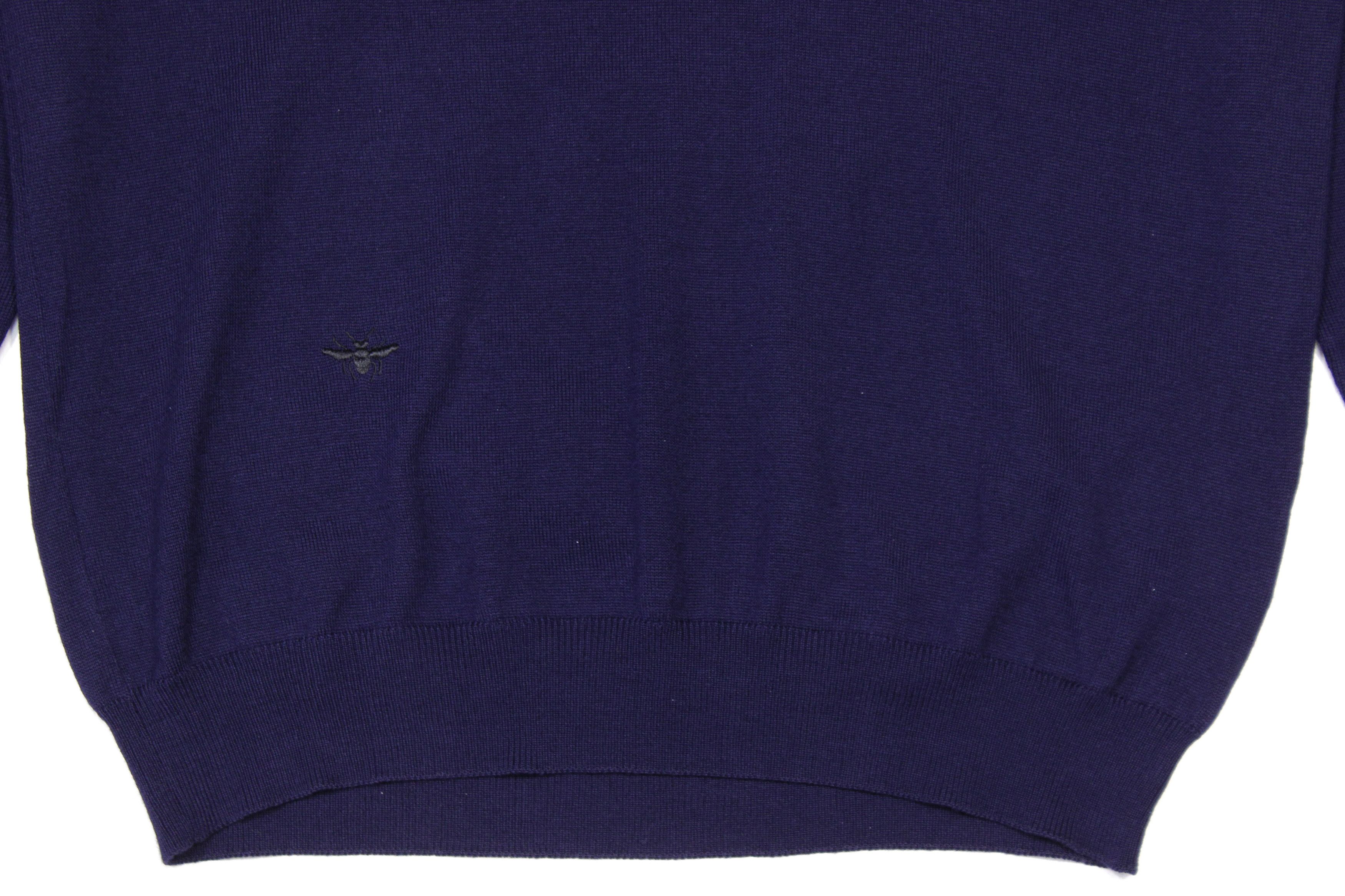 Dior Bee Logo Embroidered Wool Sweater Size US L / EU 52-54 / 3 - 3 Thumbnail