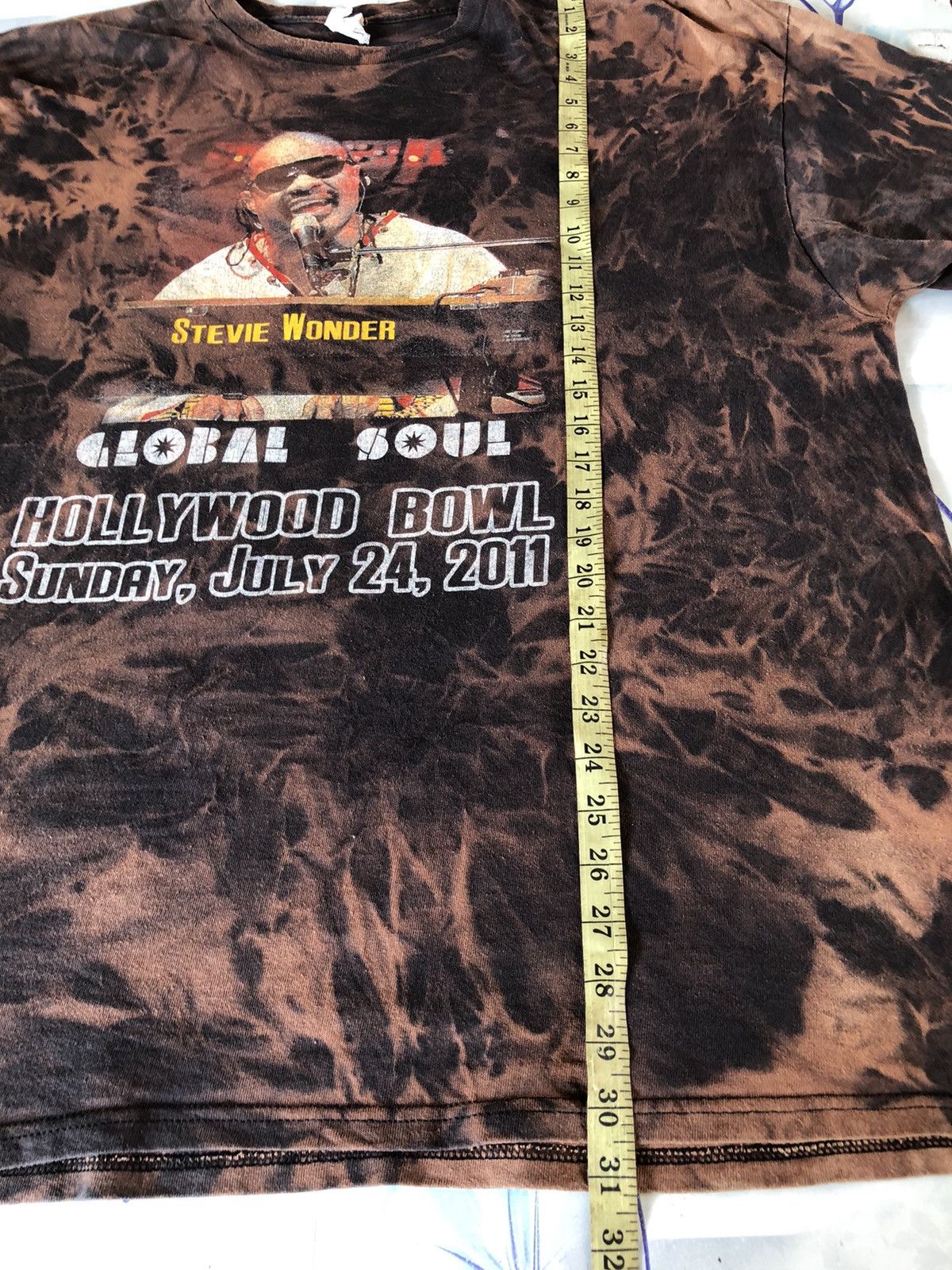 Band Tees × Star Of Hollywood Stevie Wonder Global Soul Live 2011 Tie Dye Tee Size US XXL / EU 58 / 5 - 6 Thumbnail