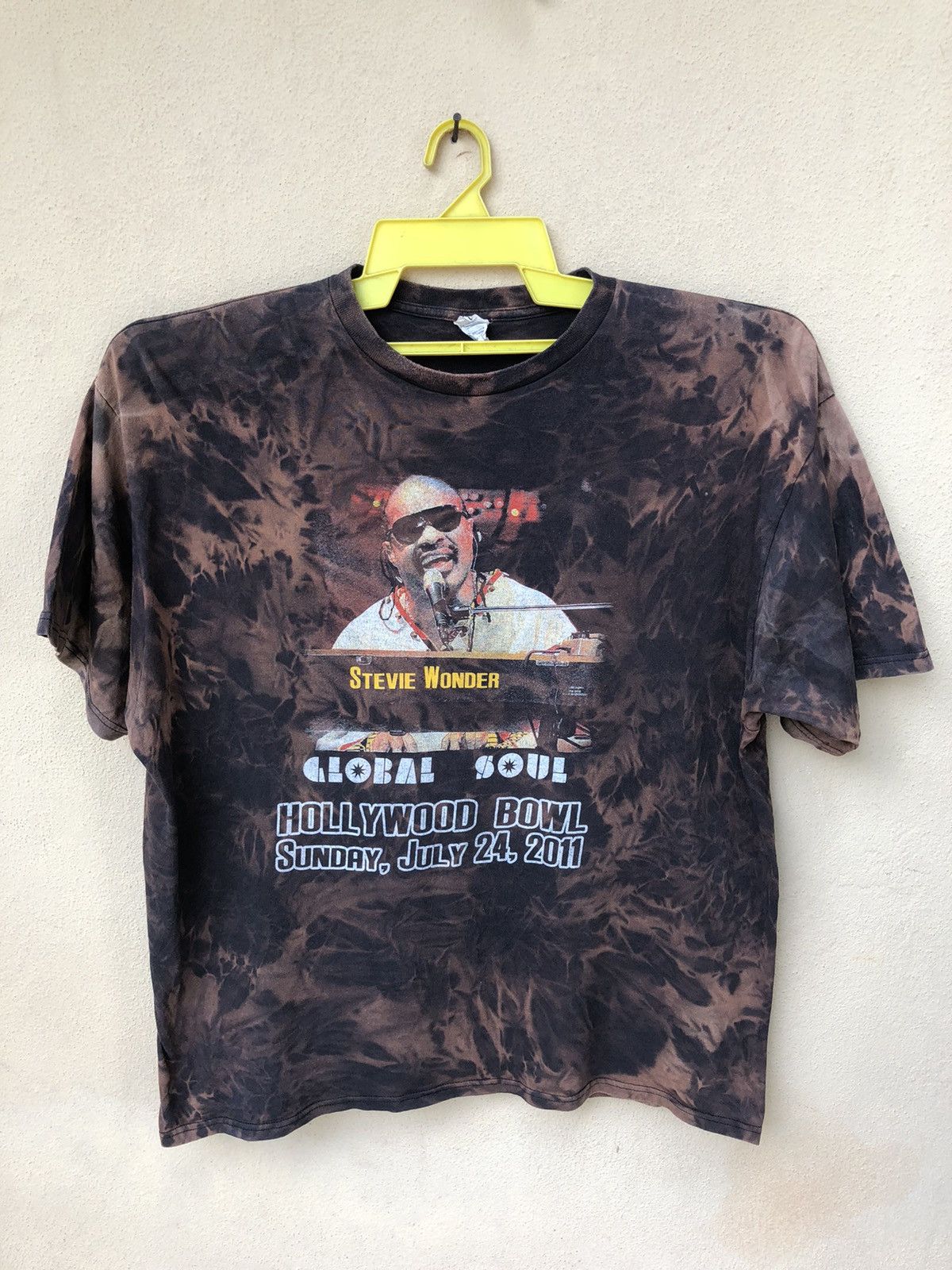 Band Tees × Star Of Hollywood Stevie Wonder Global Soul Live 2011 Tie Dye Tee Size US XXL / EU 58 / 5 - 1 Thumbnail