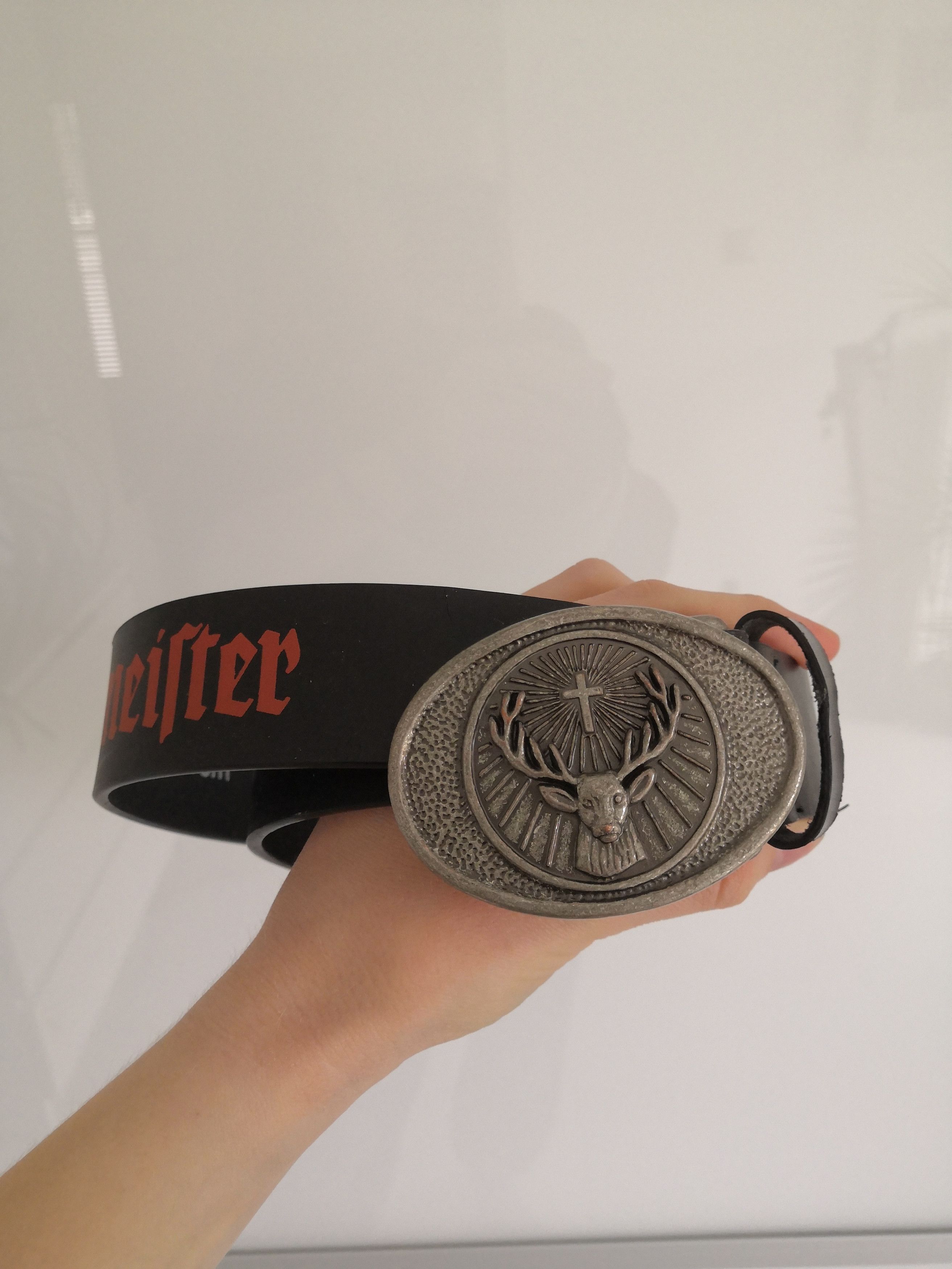 Jagermeister × Vintage Jagermeister leather belt 85cm 
